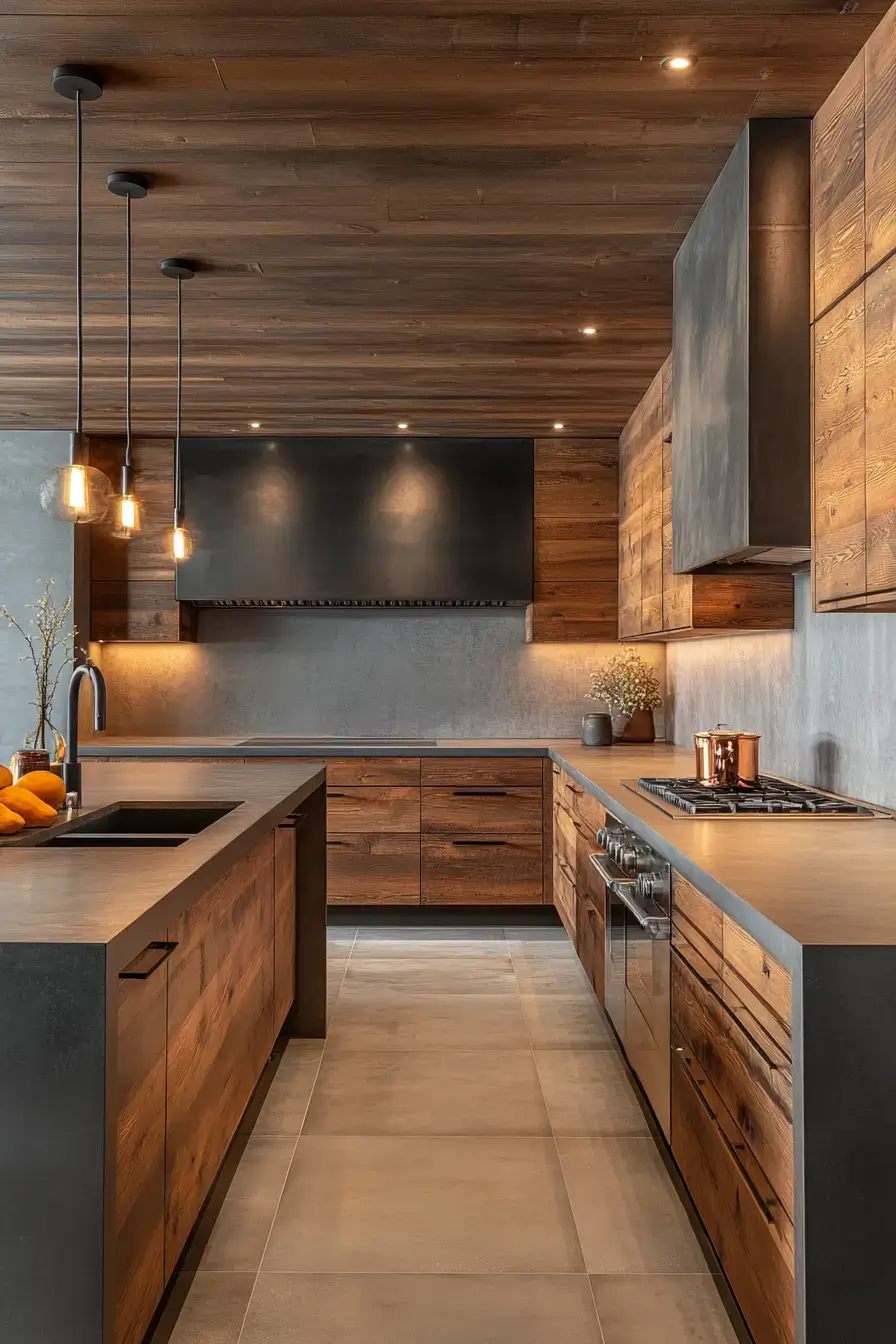29 Rustic Kitchen Cabinets With the Kind of Grain You Can't Fake 18 rustic kitchen cabinets