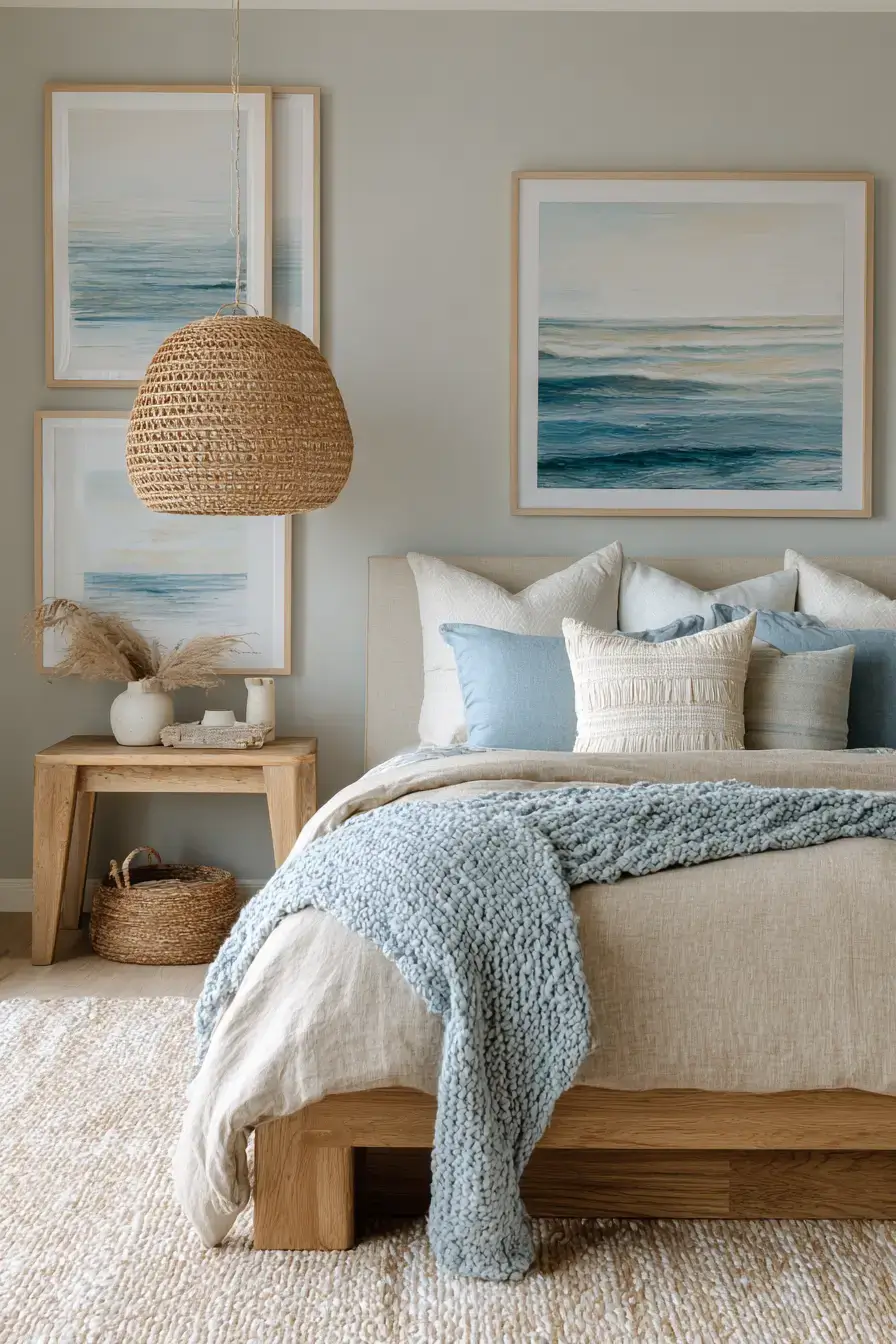 29 Modern Coastal Bedroom Ideas That Sleep Light and Bright 18 modern coastal bedroom