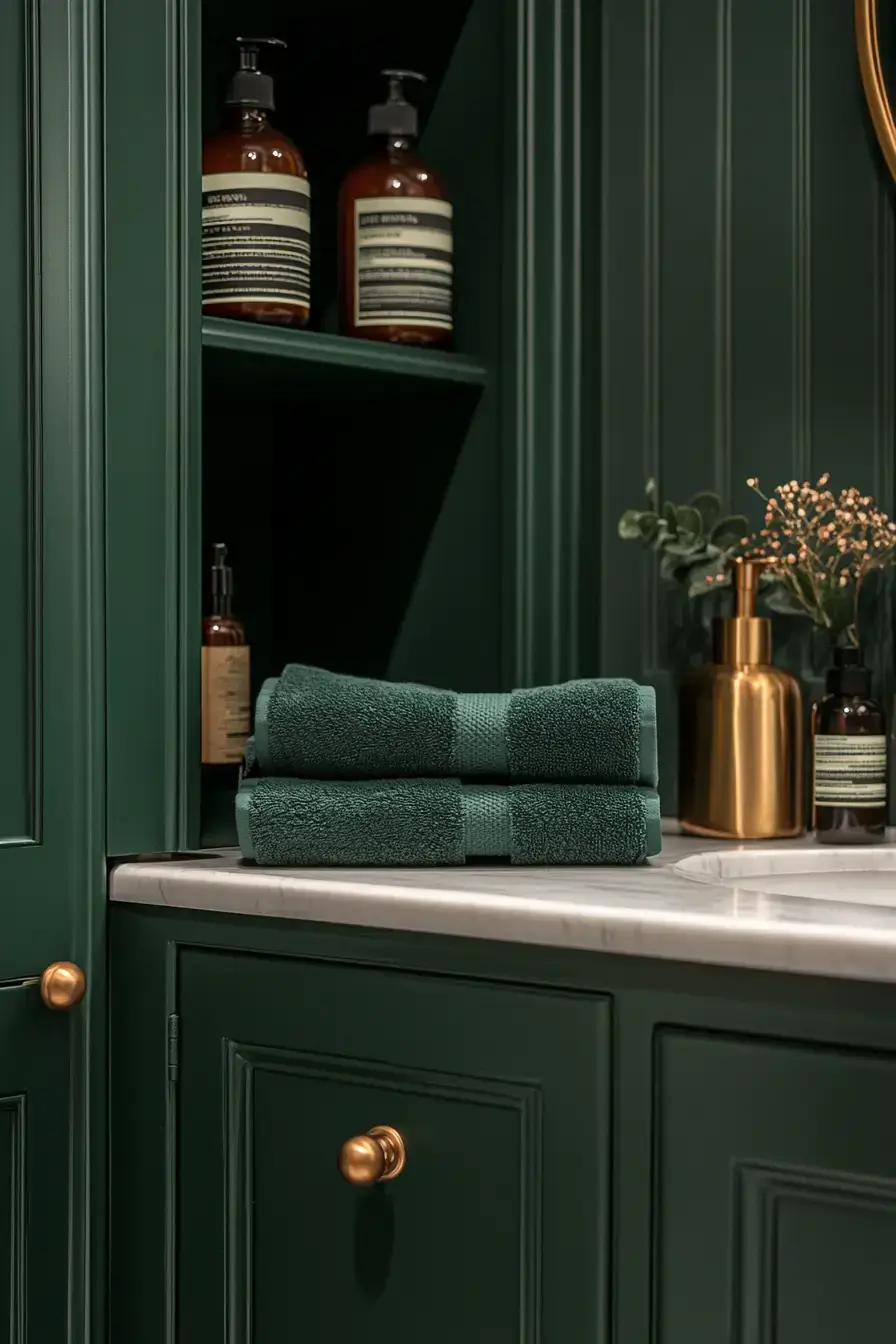29 Emerald Green Bathroom Ideas That Make a Case for Deep Color 19 emerald green bathroom