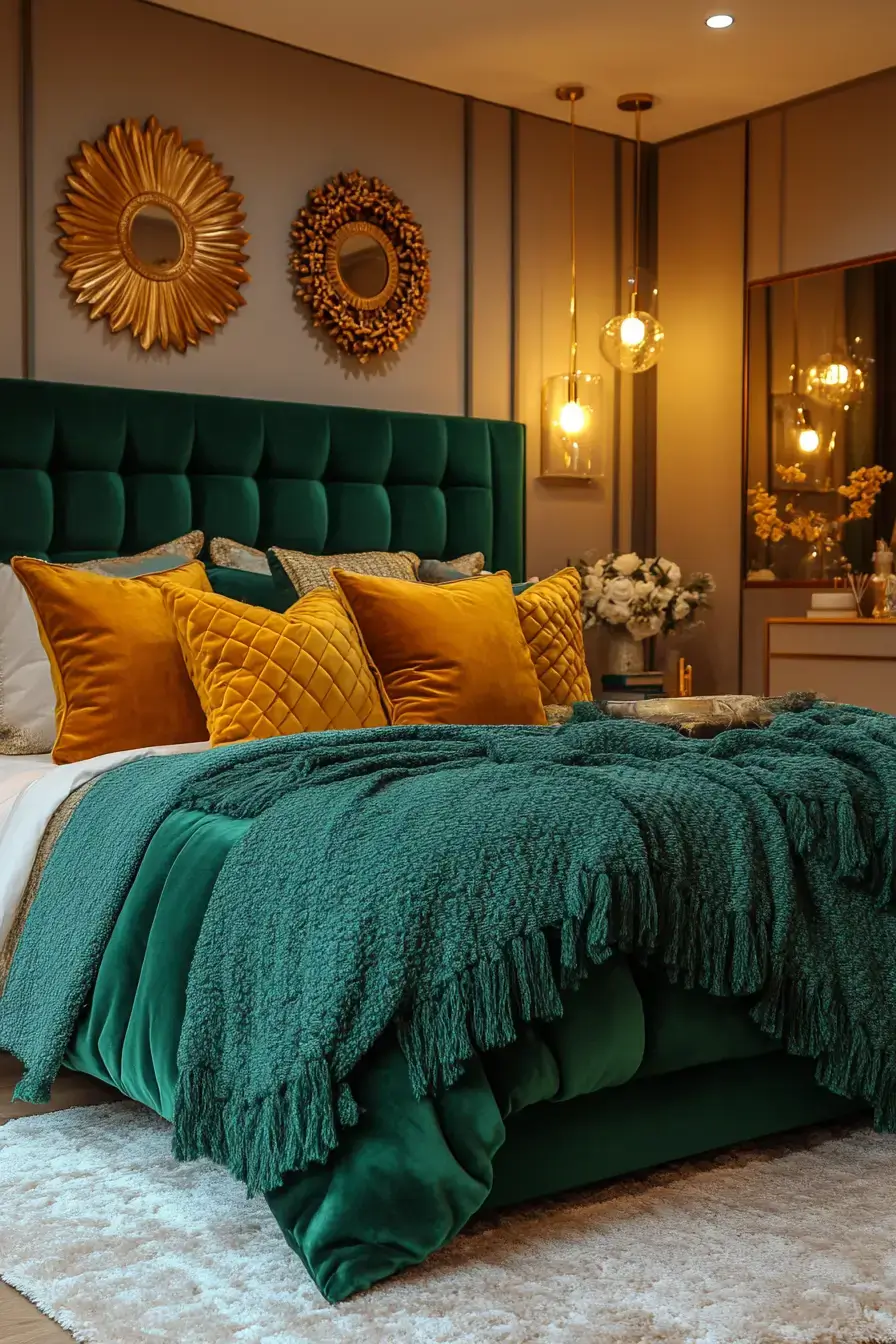 29 Emerald Green Bedroom Ideas for a Room That Wraps Around You 19 emerald green bedroom
