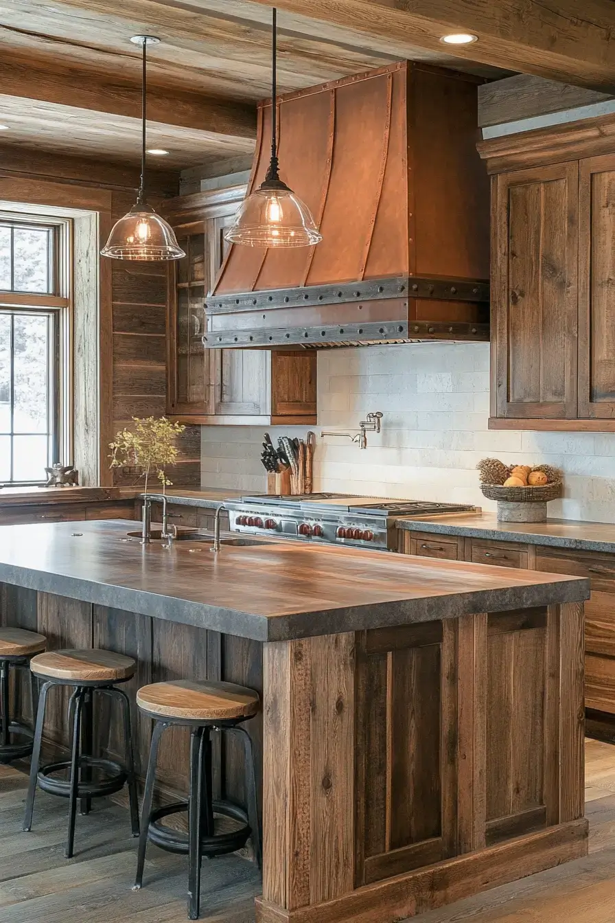 29 Rustic Kitchen Cabinets With the Kind of Grain You Can't Fake 19 rustic kitchen cabinets