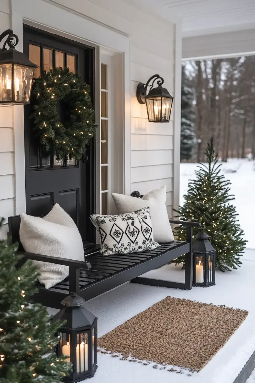 23 Front Porch Christmas Decor Looks That Last Through January 19 front porch christmas decor