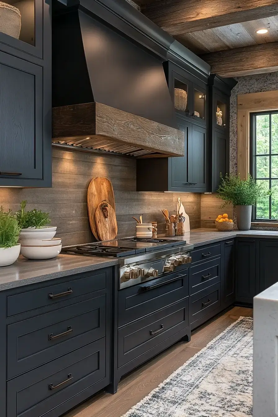 29 Dark Rustic Kitchen Ideas With Real Cabin Depth 19 dark rustic kitchen