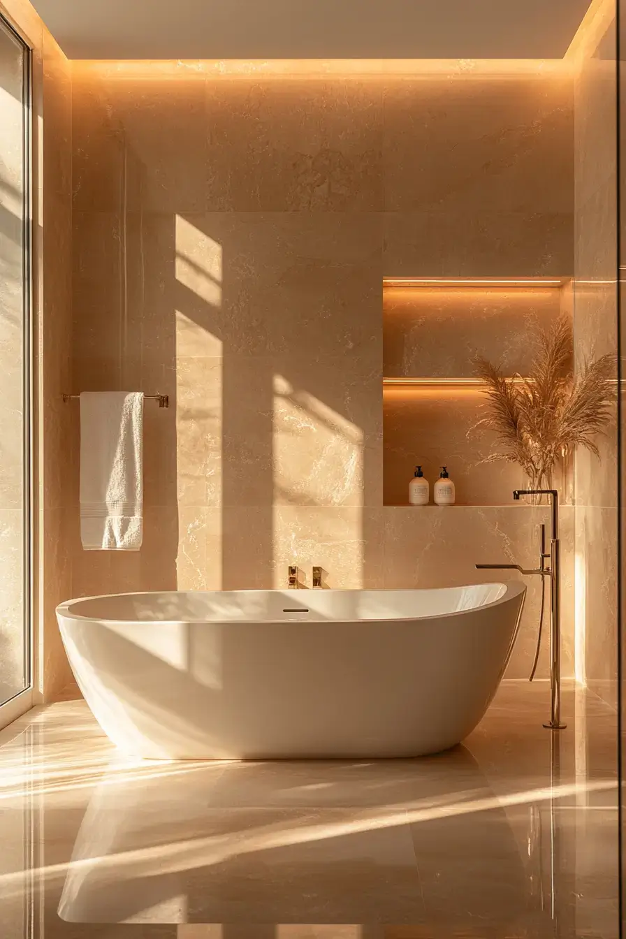 27 Beige Bathroom Looks That Stay Calm Even on Busy Mornings 2 beige bathroom ideas