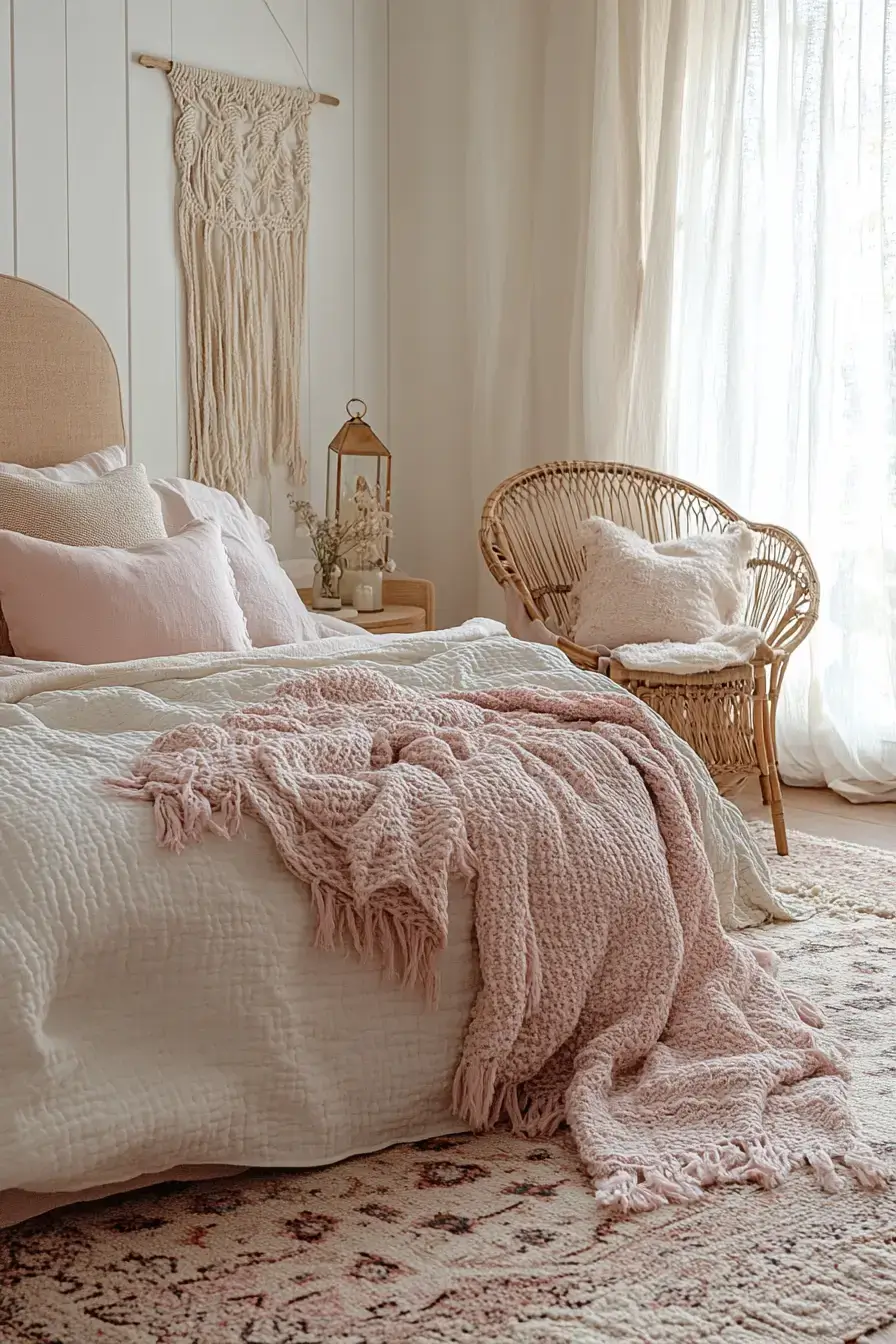 29 Minimalist Boho Bedroom Ideas That Balance Bare and Cozy 2 minimalist boho bedrooms