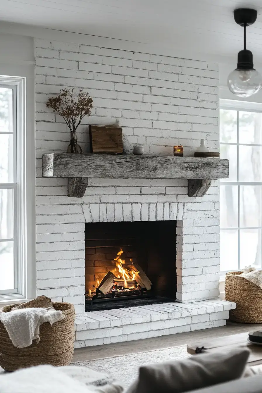 29 Rustic Farmhouse Fireplace Ideas That Pull the Room Together 2 rustic farmhouse fireplace