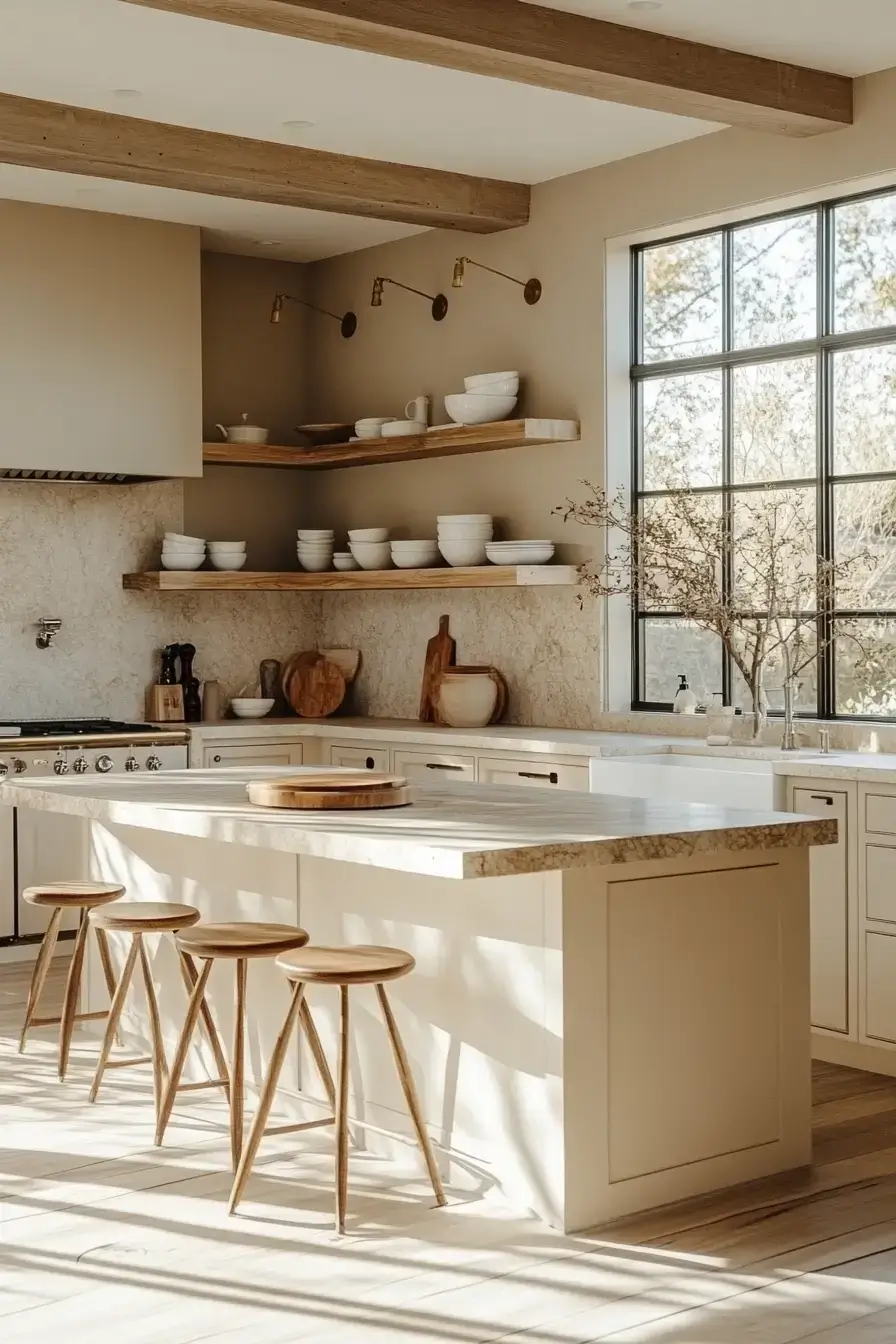 29 Beige Kitchen Ideas That Quietly Shift With the Light All Day 20 beige kitchen