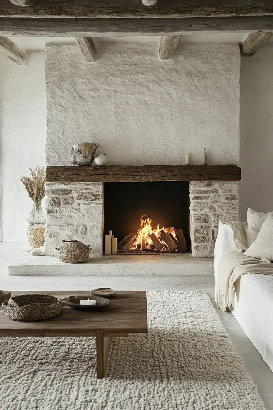 29 Rustic Farmhouse Fireplace Ideas That Pull the Room Together 20 rustic farmhouse fireplace