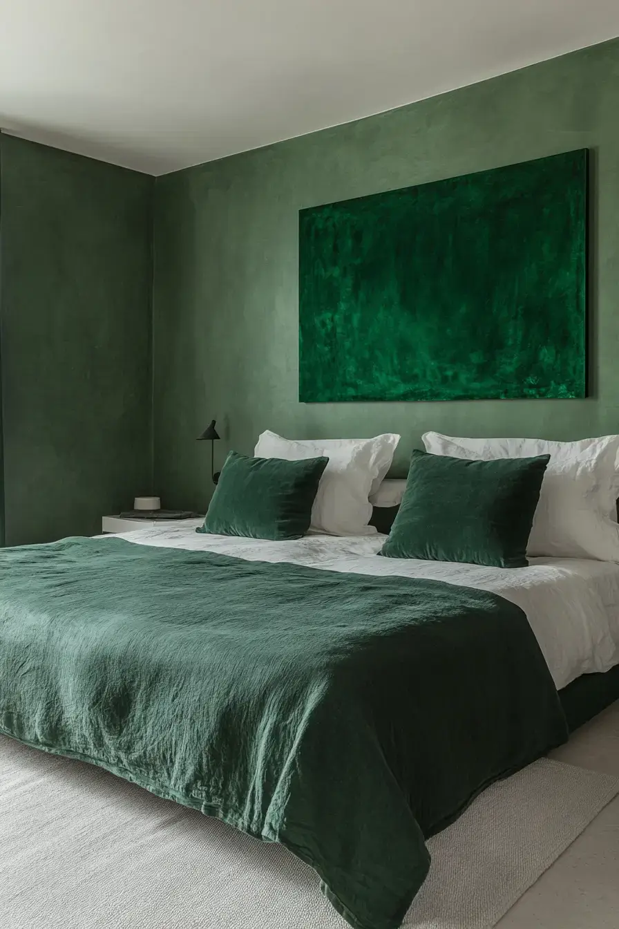 29 Emerald Green Bedroom Ideas for a Room That Wraps Around You 20 emerald green bedroom