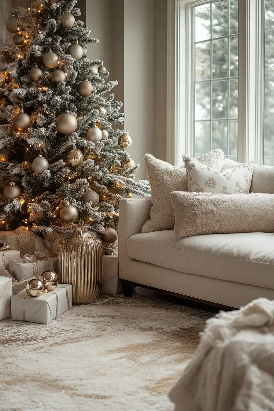 29 Christmas Living Room Setups That Feel Like a Real Holiday Evening 20 christmas living room