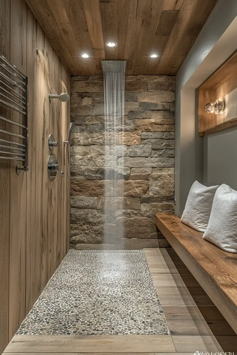 29 Rustic Walk In Shower Ideas That Feel Like a Lodge Retreat 20 rustic walk in shower ideas