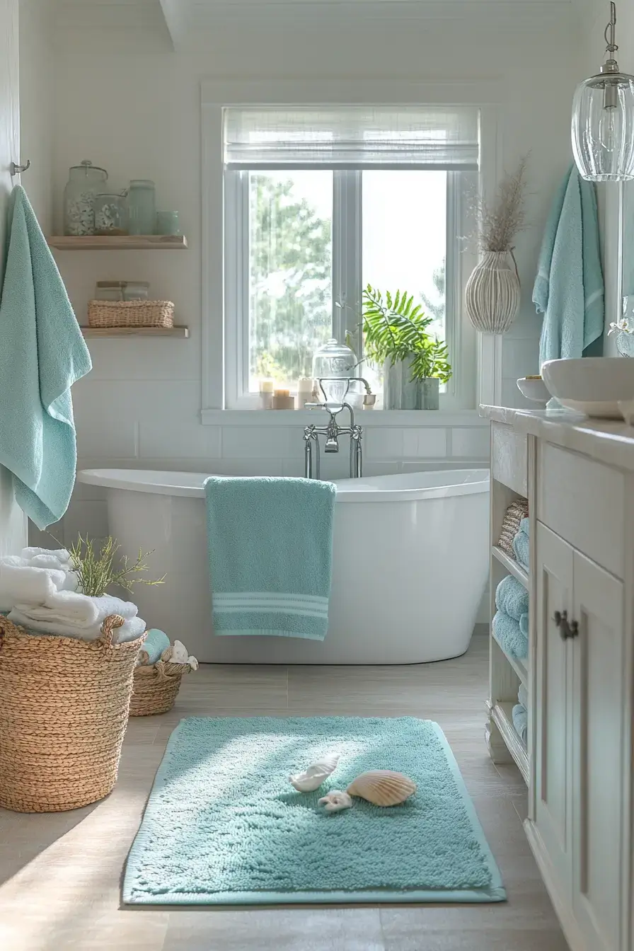 29 Modern Coastal Bathroom Ideas That Feel Spa-Calm 20 modern coastal bathroom