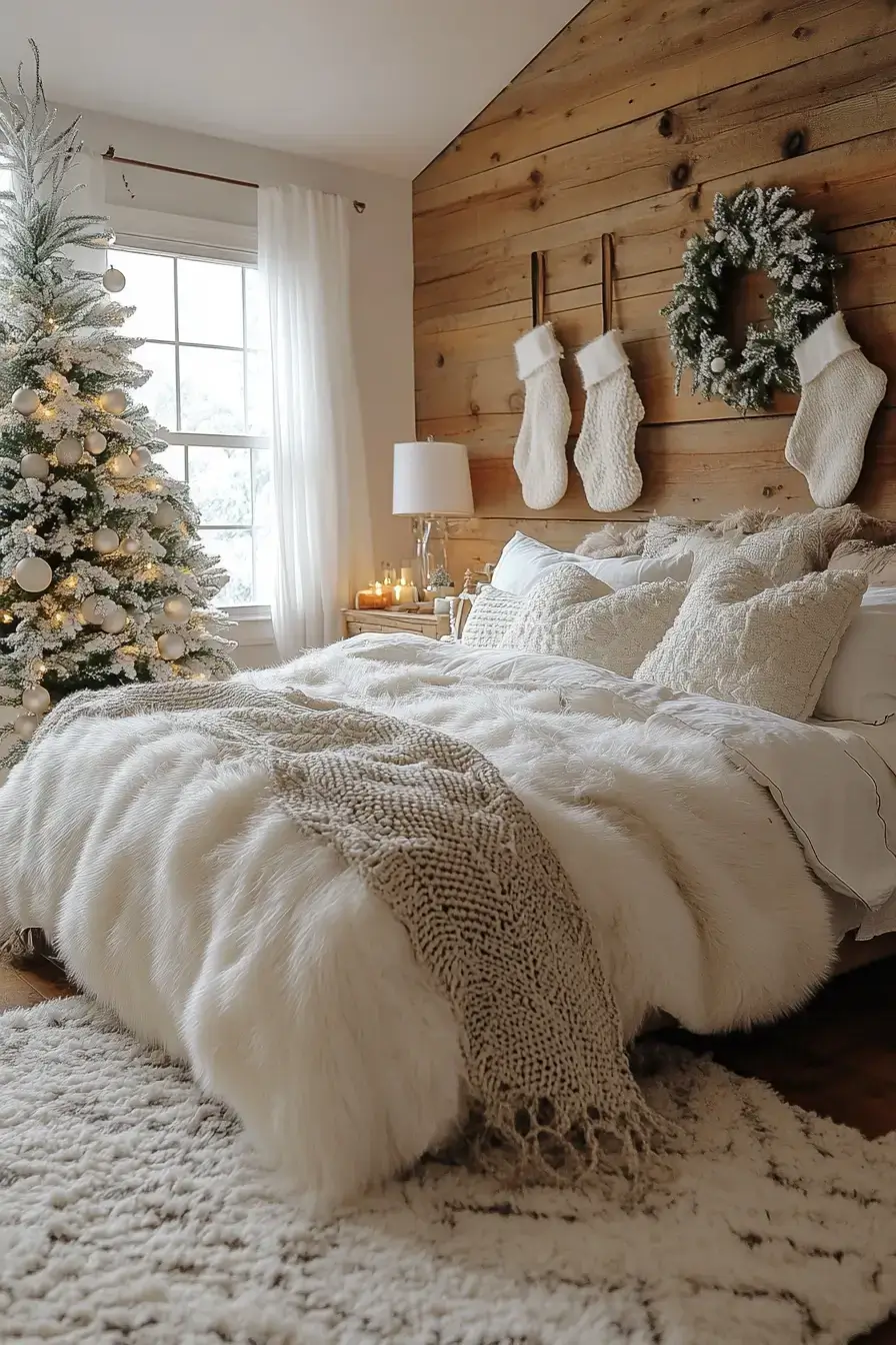 31 Christmas Bedroom Ideas That Feel Warm Without the Glitter Overload 20 christmas bedroom