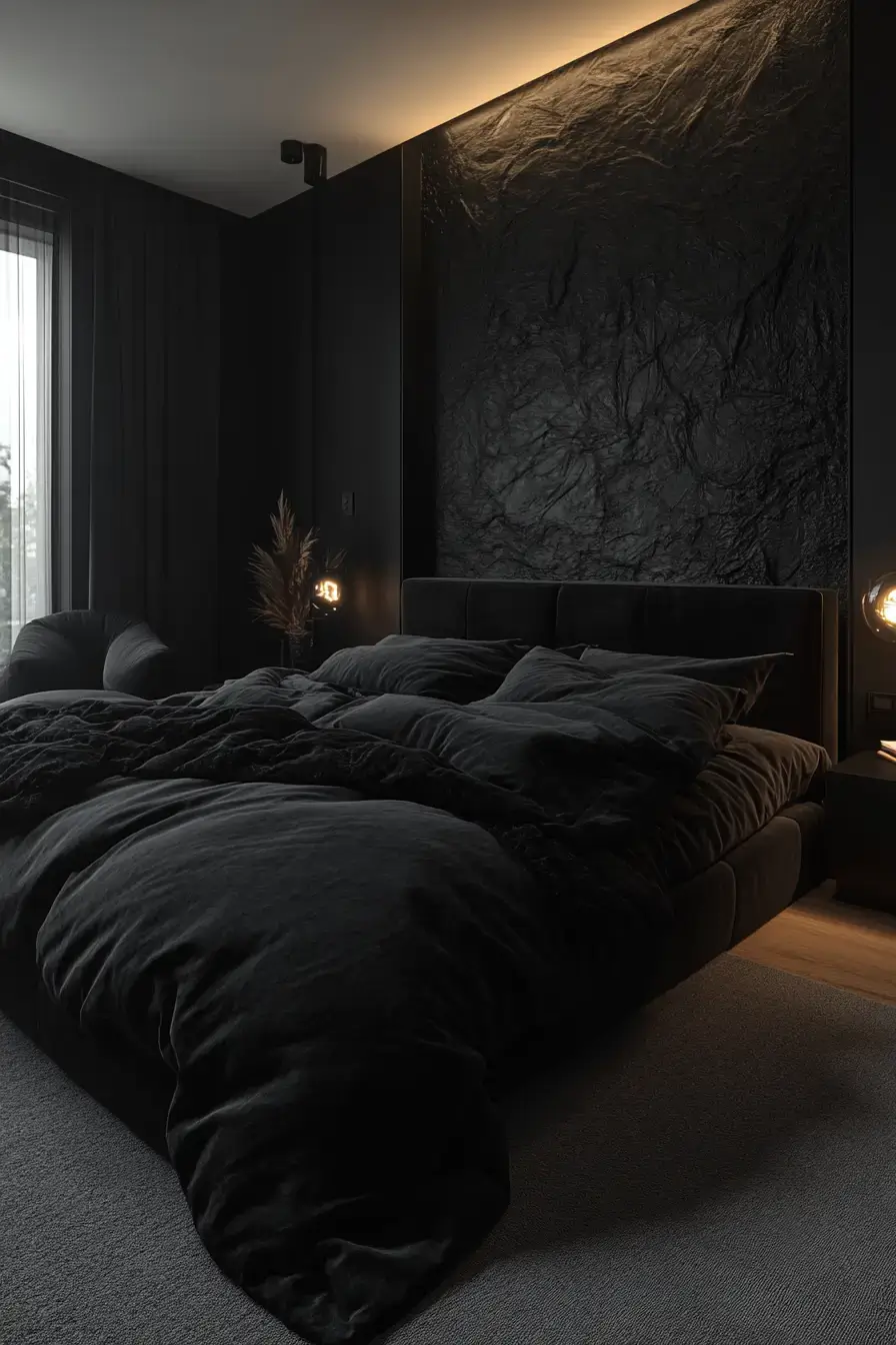 29 Black Themed Bedroom Ideas That Read Cozy, Not Cold 20 black themed bedroom