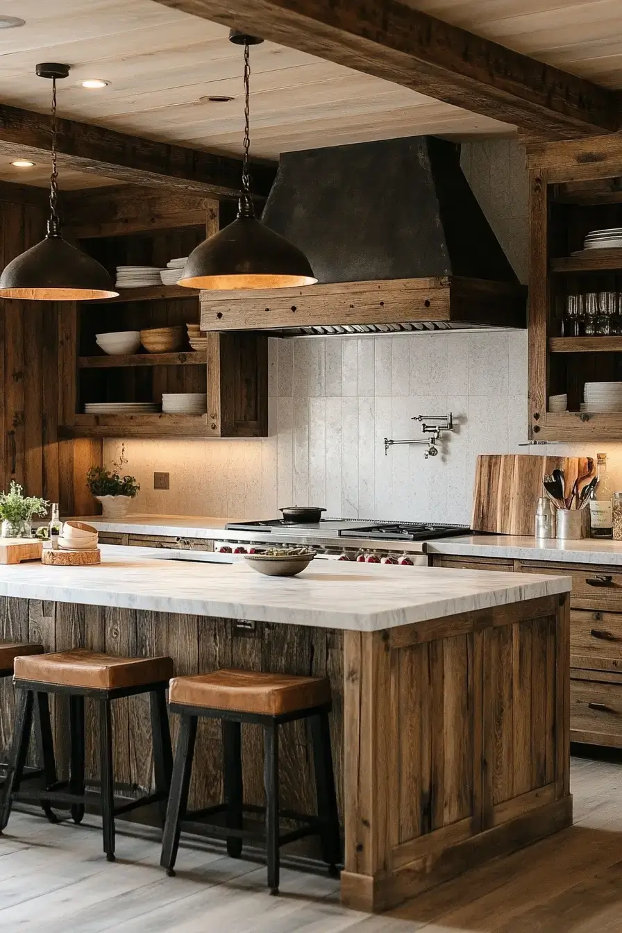 29 Dark Rustic Kitchen Ideas With Real Cabin Depth 20 dark rustic kitchen
