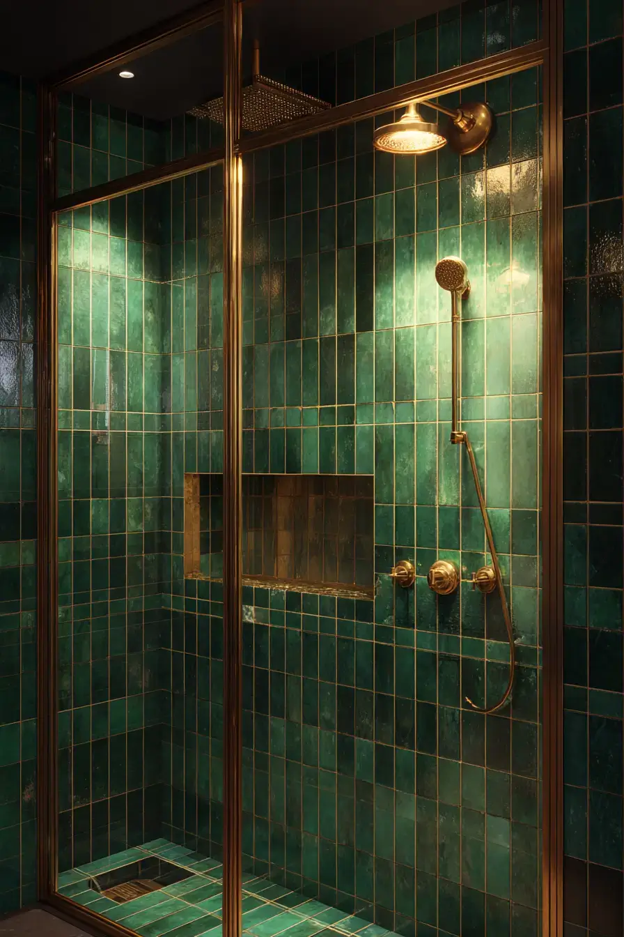 29 Emerald Green Bathroom Ideas That Make a Case for Deep Color 21 emerald green bathroom