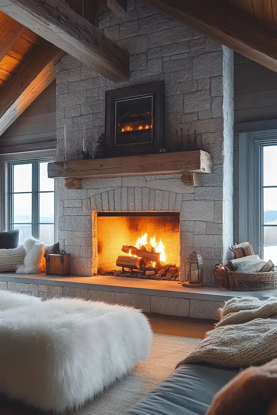 29 Rustic Farmhouse Fireplace Ideas That Pull the Room Together 21 rustic farmhouse fireplace