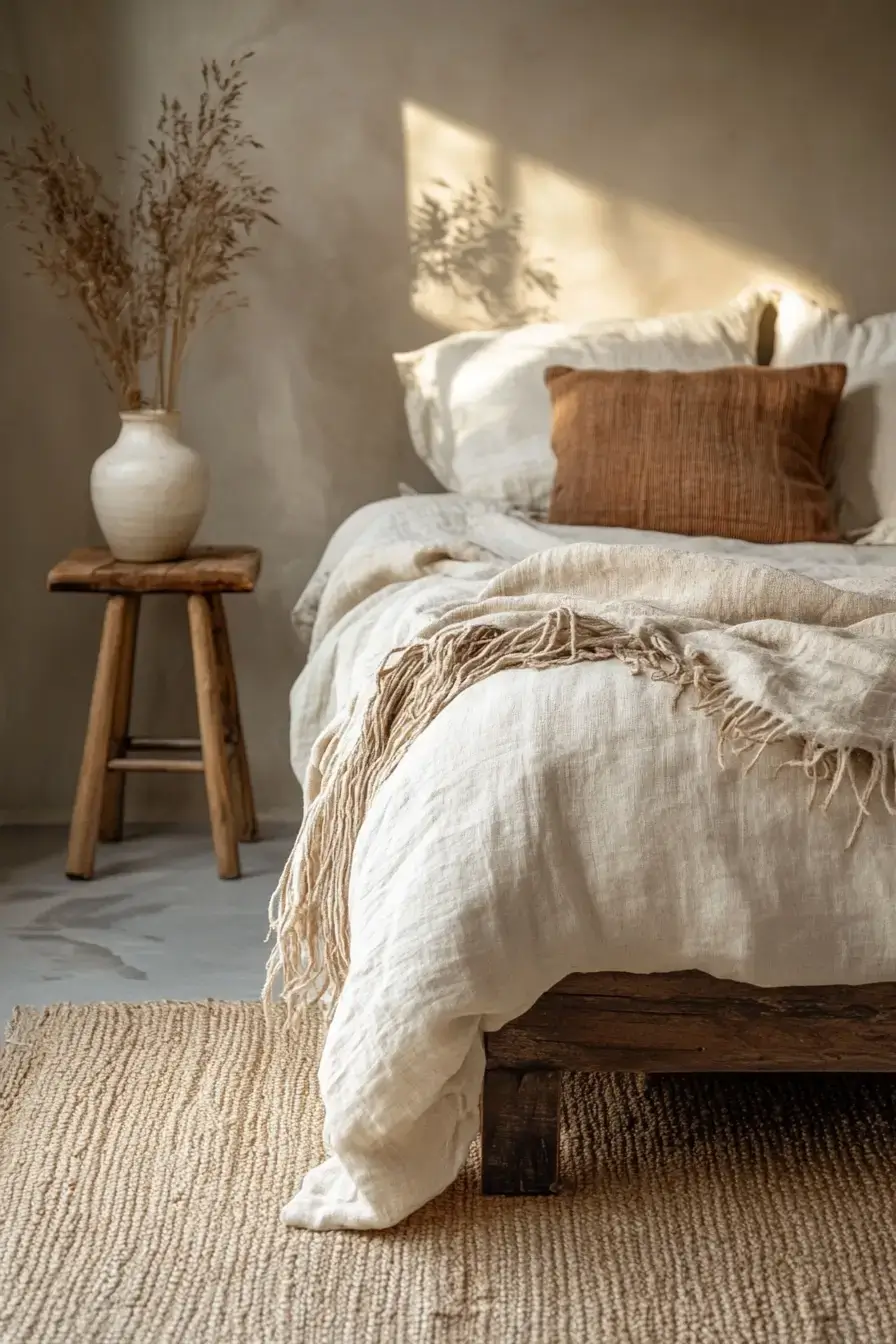 29 Minimalist Boho Bedroom Ideas That Balance Bare and Cozy 21 minimalist boho bedrooms