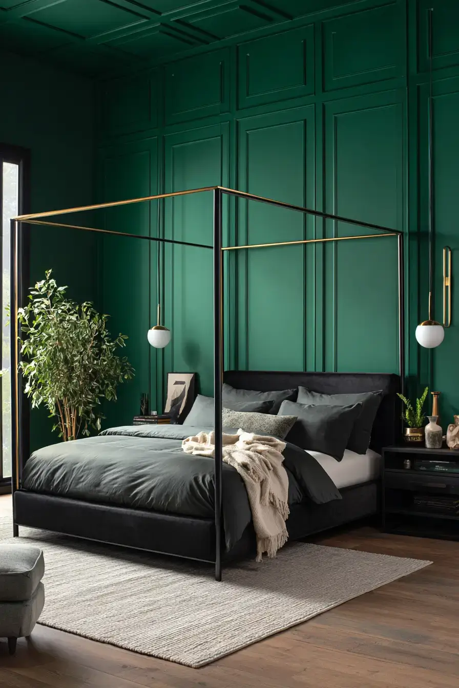 29 Emerald Green Bedroom Ideas for a Room That Wraps Around You 21 emerald green bedroom