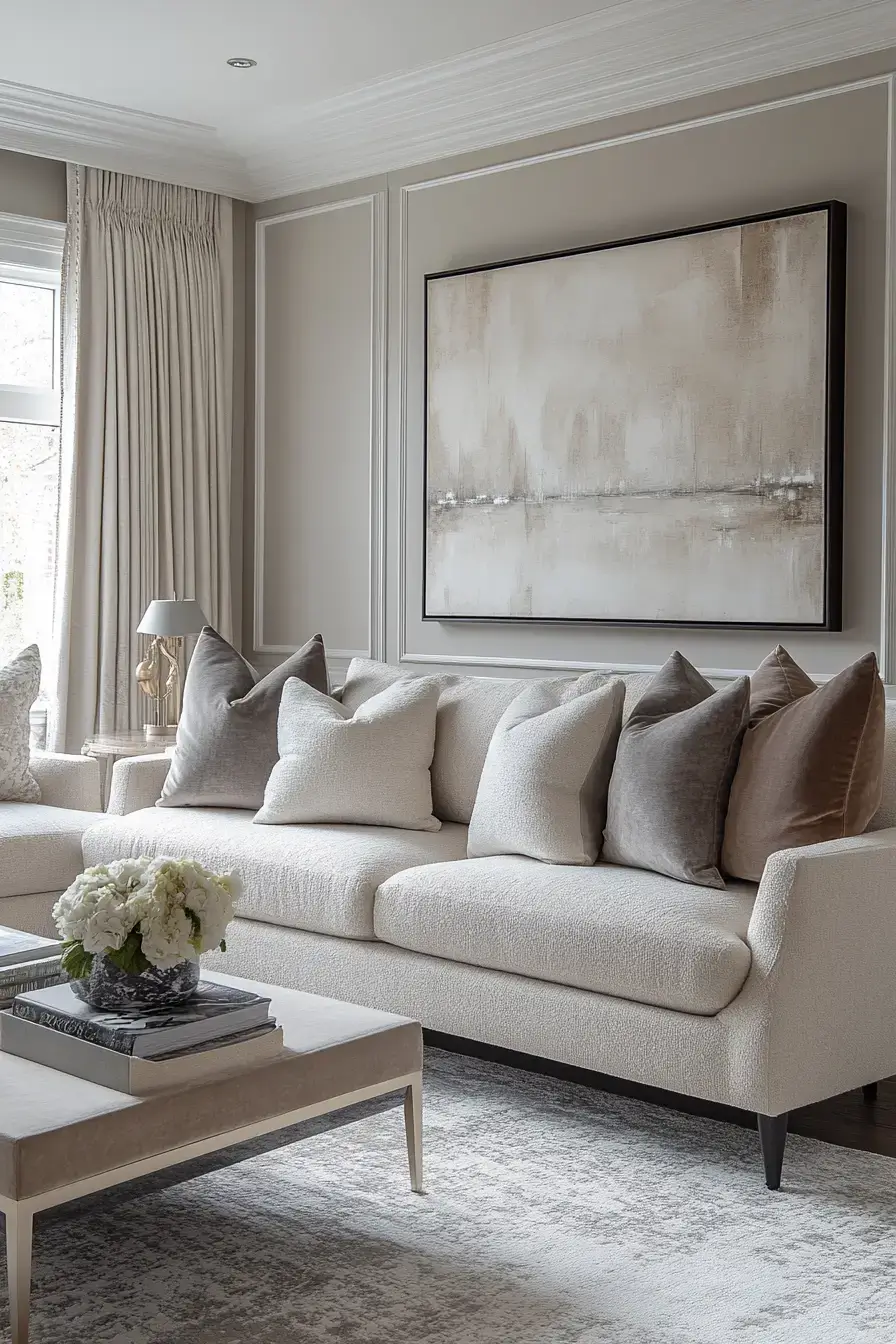 25 Grey and Beige Living Room Mixes That Actually Stay Warm 21 grey and beige living room