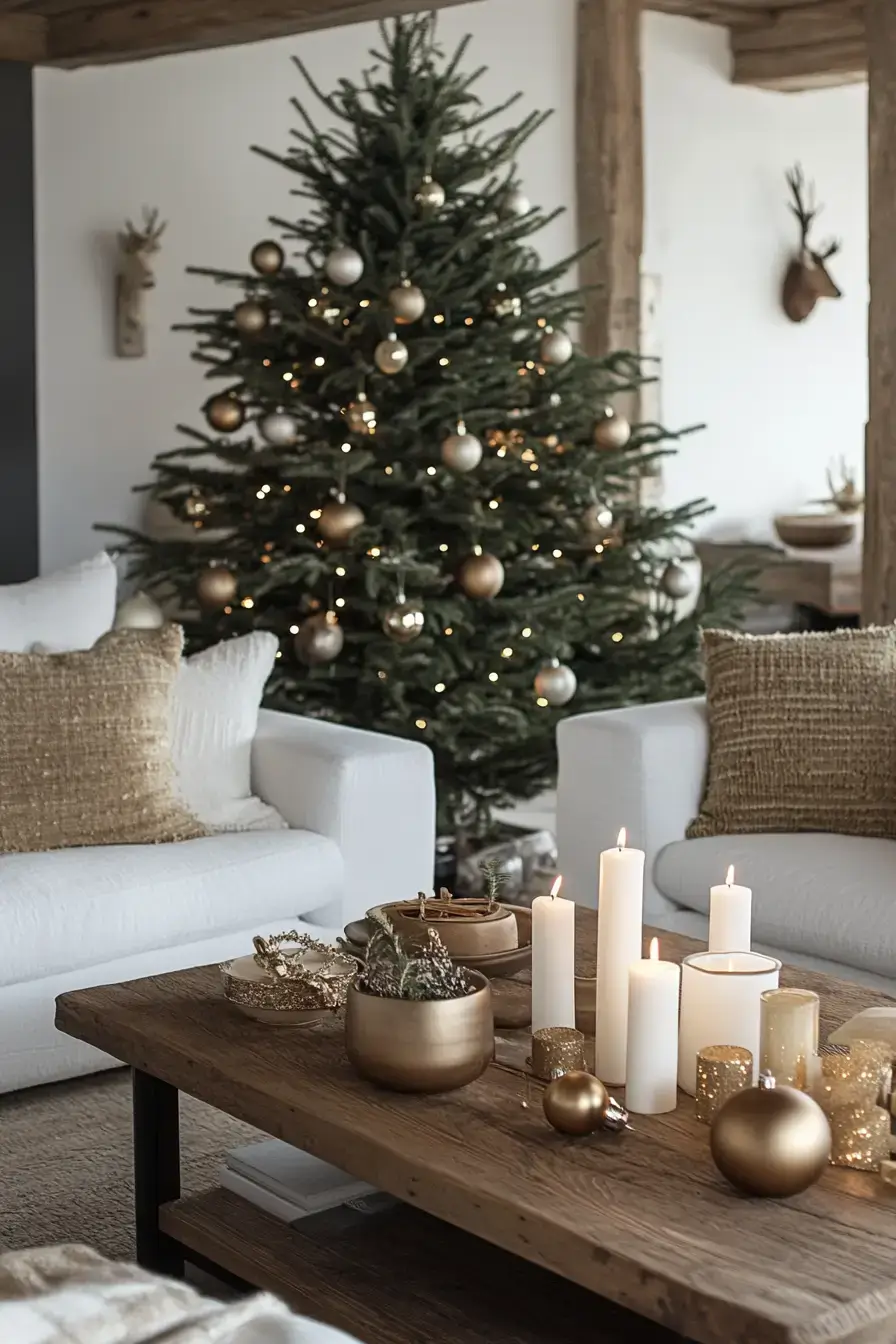 29 Christmas Living Room Setups That Feel Like a Real Holiday Evening 21 christmas living room