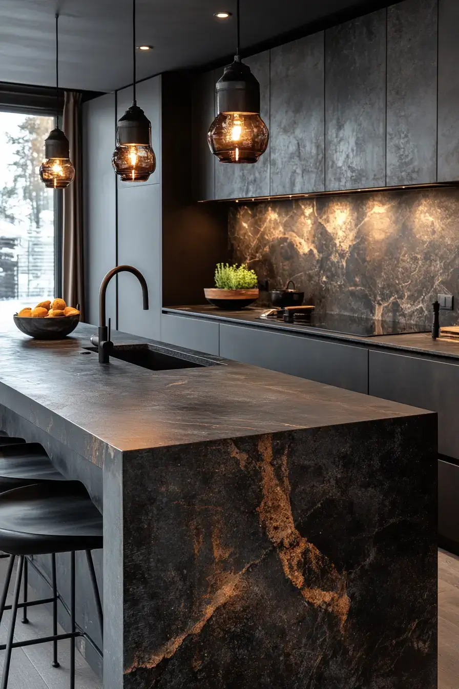 29 Dark Rustic Kitchen Ideas With Real Cabin Depth 21 dark rustic kitchen