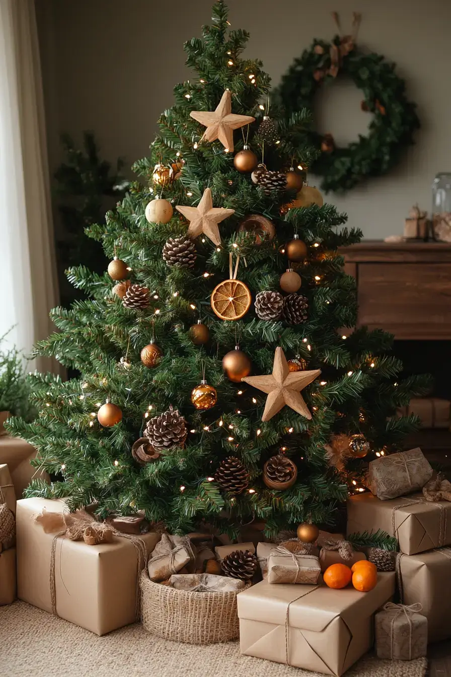 27 Natural Christmas Decor Ideas Using Pine and Dried Citrus 21 natural christmas decor