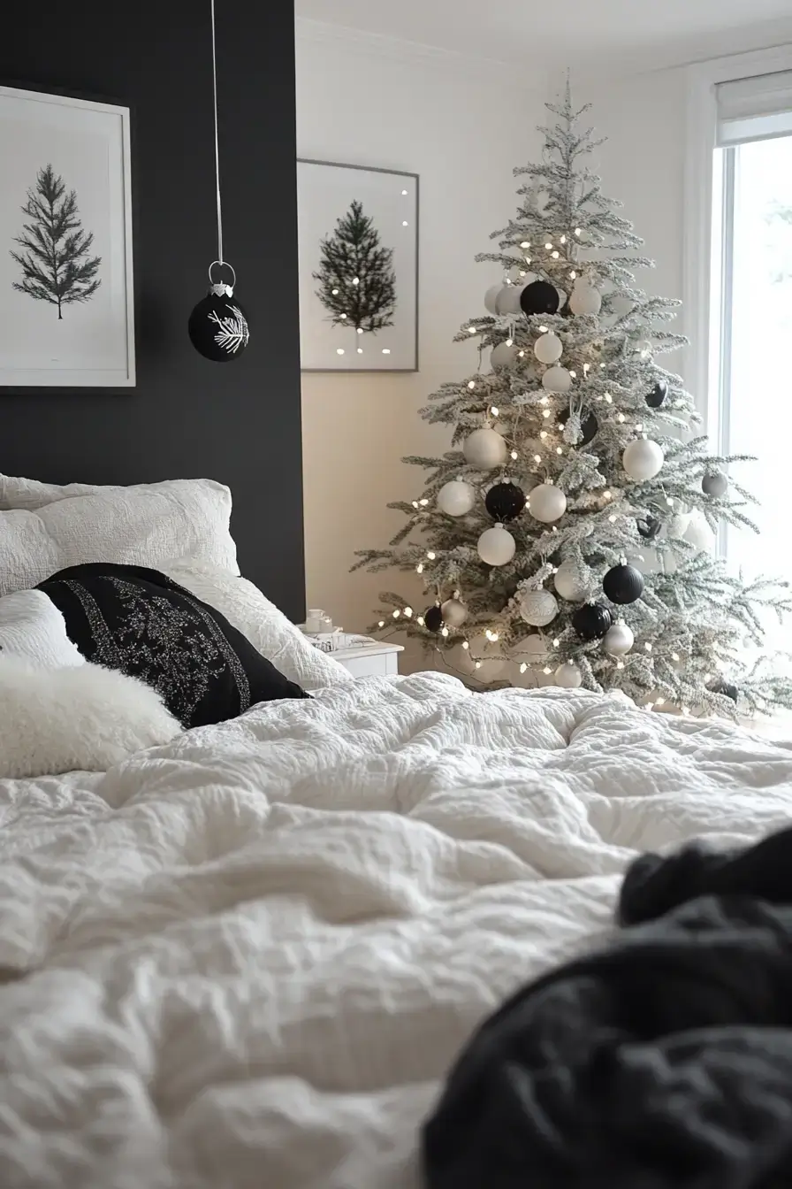 31 Christmas Bedroom Ideas That Feel Warm Without the Glitter Overload 21 christmas bedroom