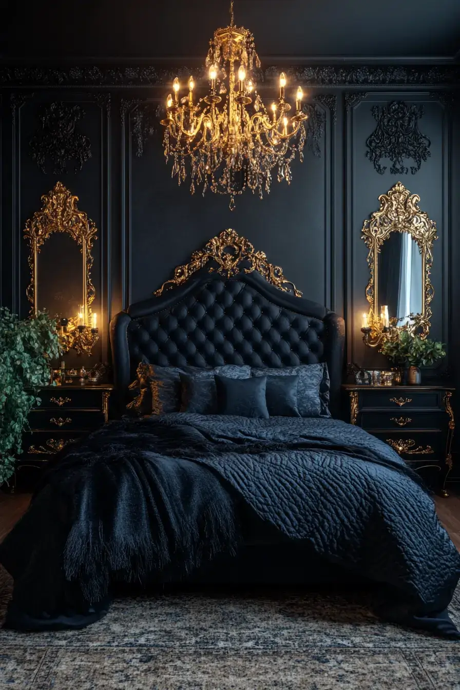 29 Black Themed Bedroom Ideas That Read Cozy, Not Cold 22 black themed bedroom