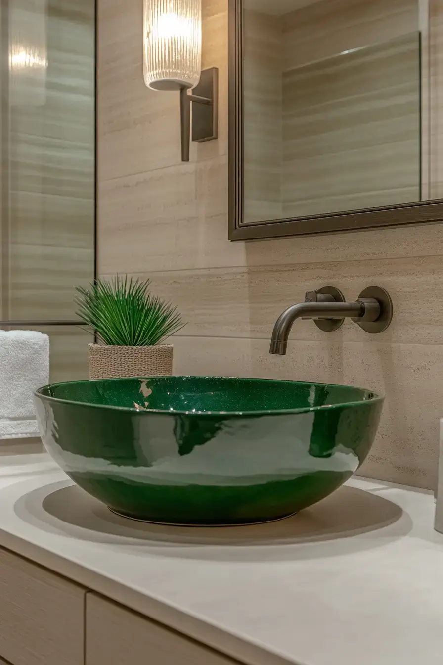 29 Emerald Green Bathroom Ideas That Make a Case for Deep Color 22 emerald green bathroom