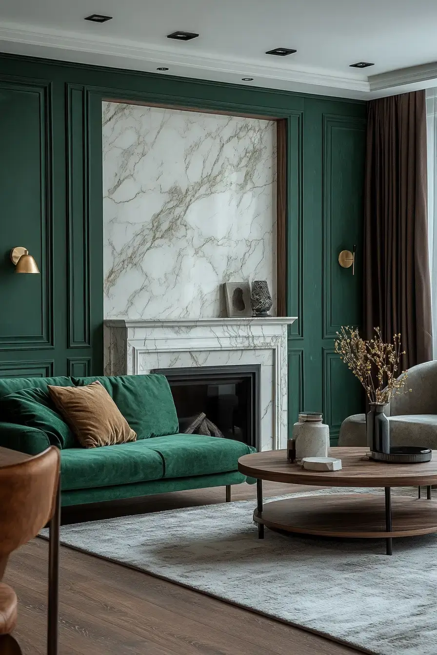 29 Emerald Green Living Room Ideas With Real Staying Power 22 emerald green living room