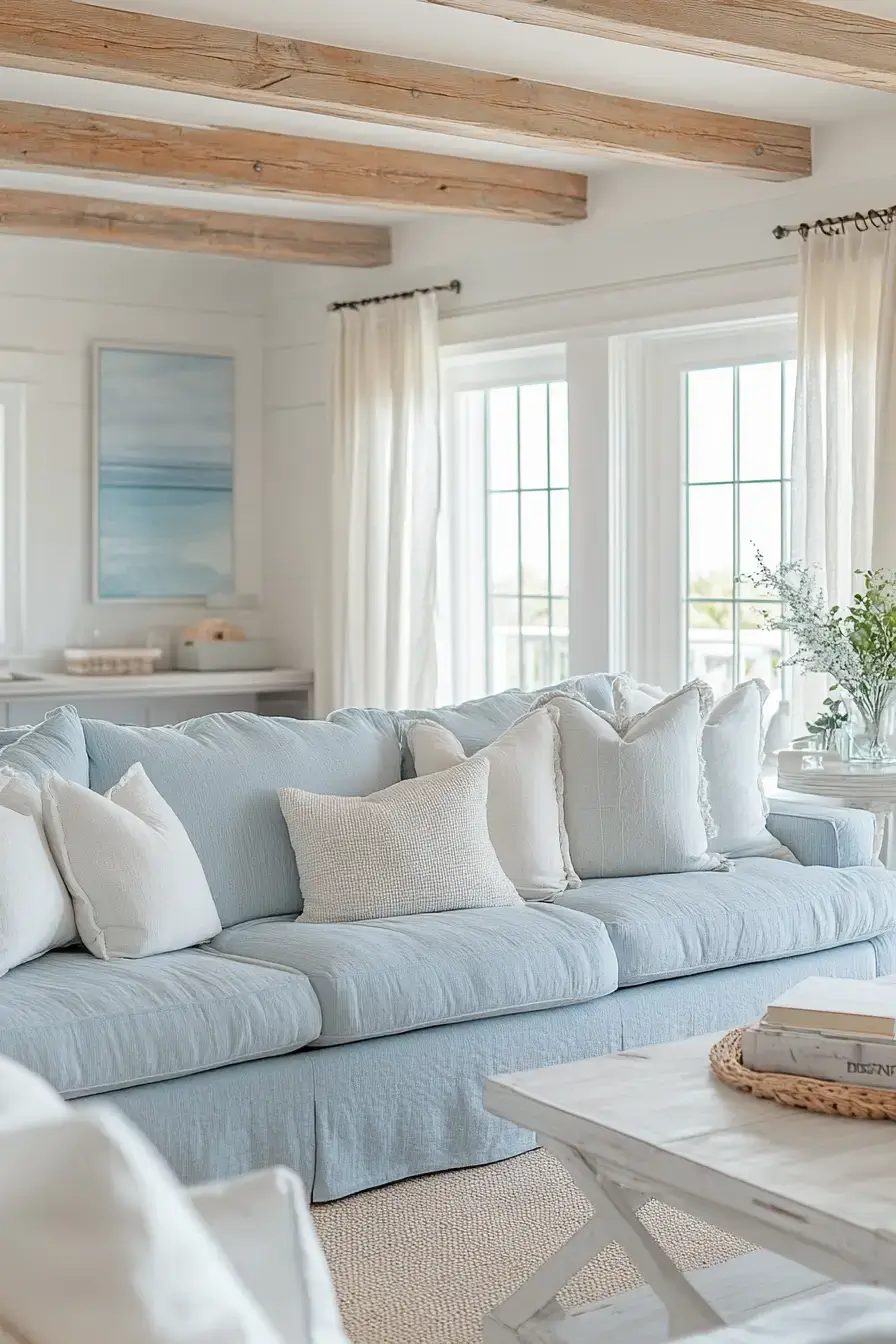 29 Coastal Casual Living Room Ideas Made for Easy Afternoons 22 coastal casual living room