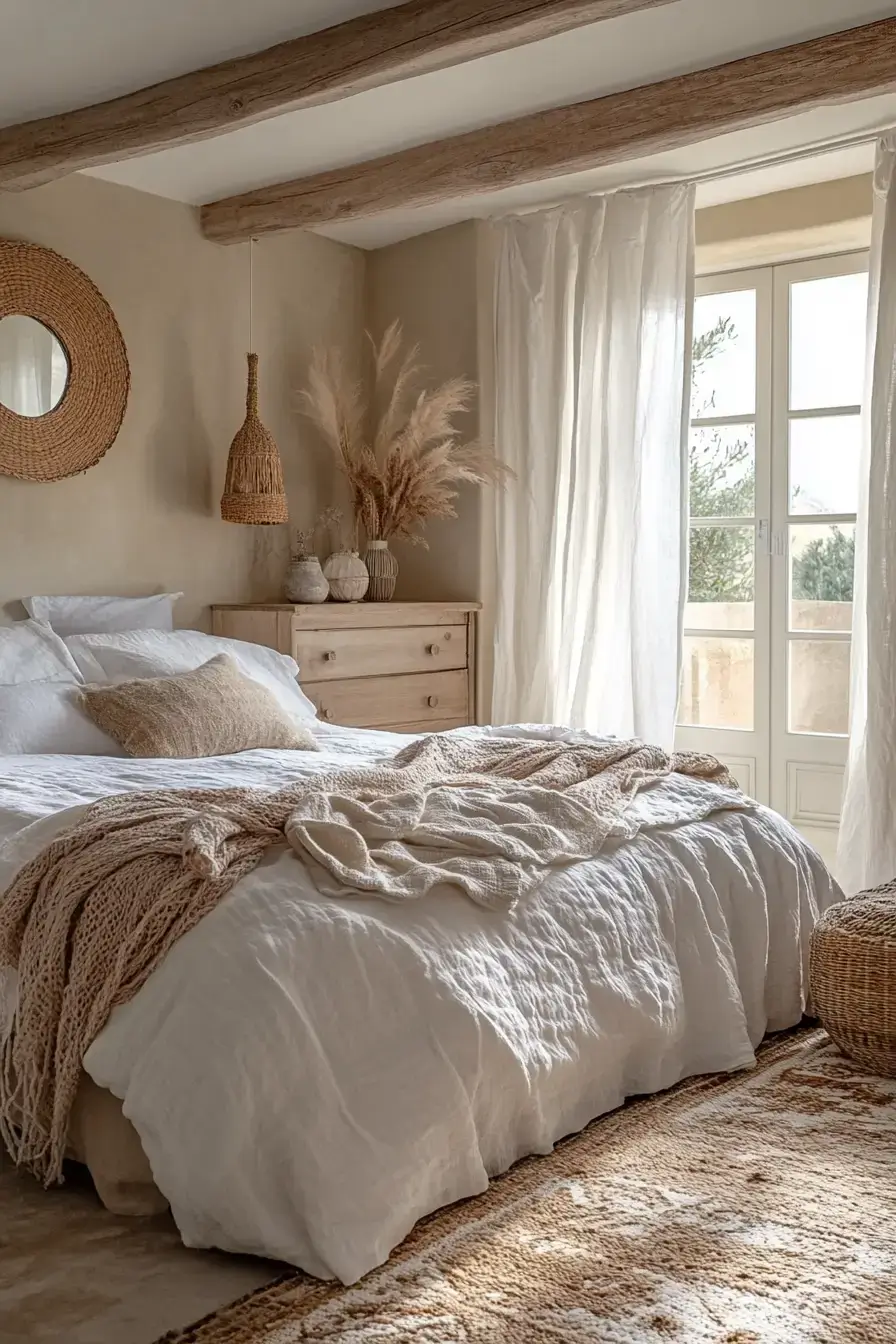 29 Minimalist Boho Bedroom Ideas That Balance Bare and Cozy 22 minimalist boho bedrooms