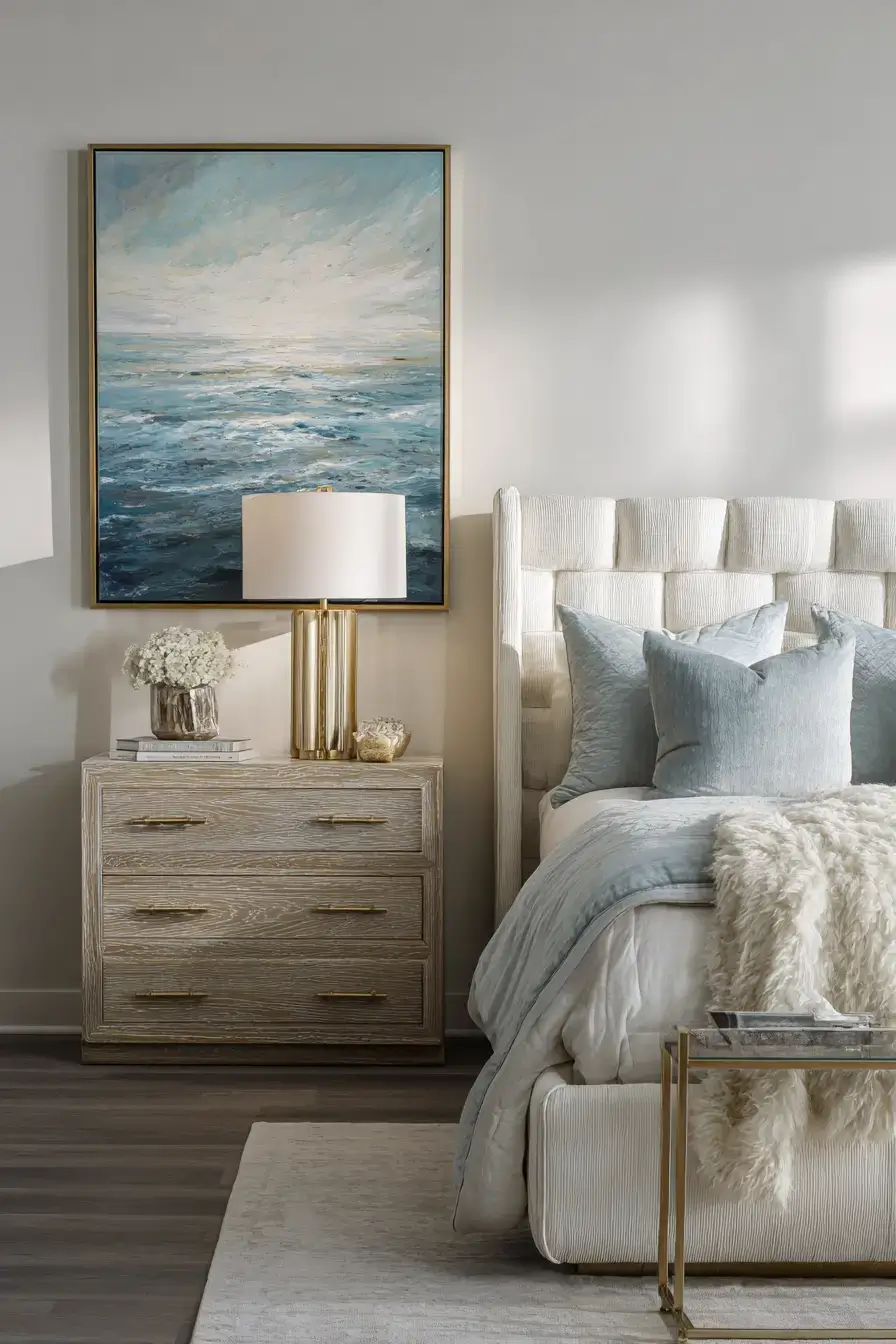 29 Modern Coastal Bedroom Ideas That Sleep Light and Bright 22 modern coastal bedroom