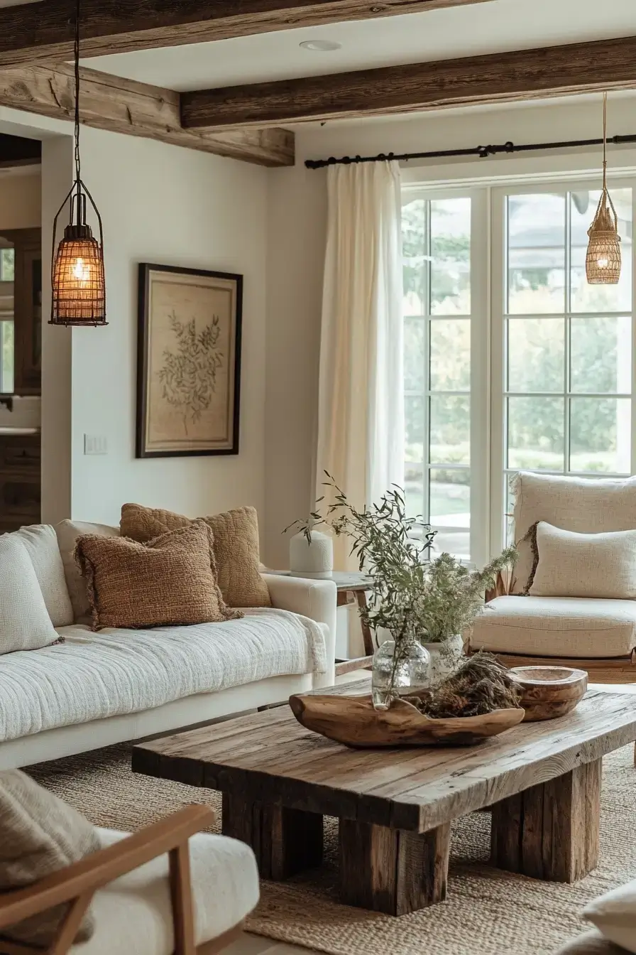 29 Rustic Farmhouse Living Room Ideas Built for Everyday Life 22 rustic farmhouse living room
