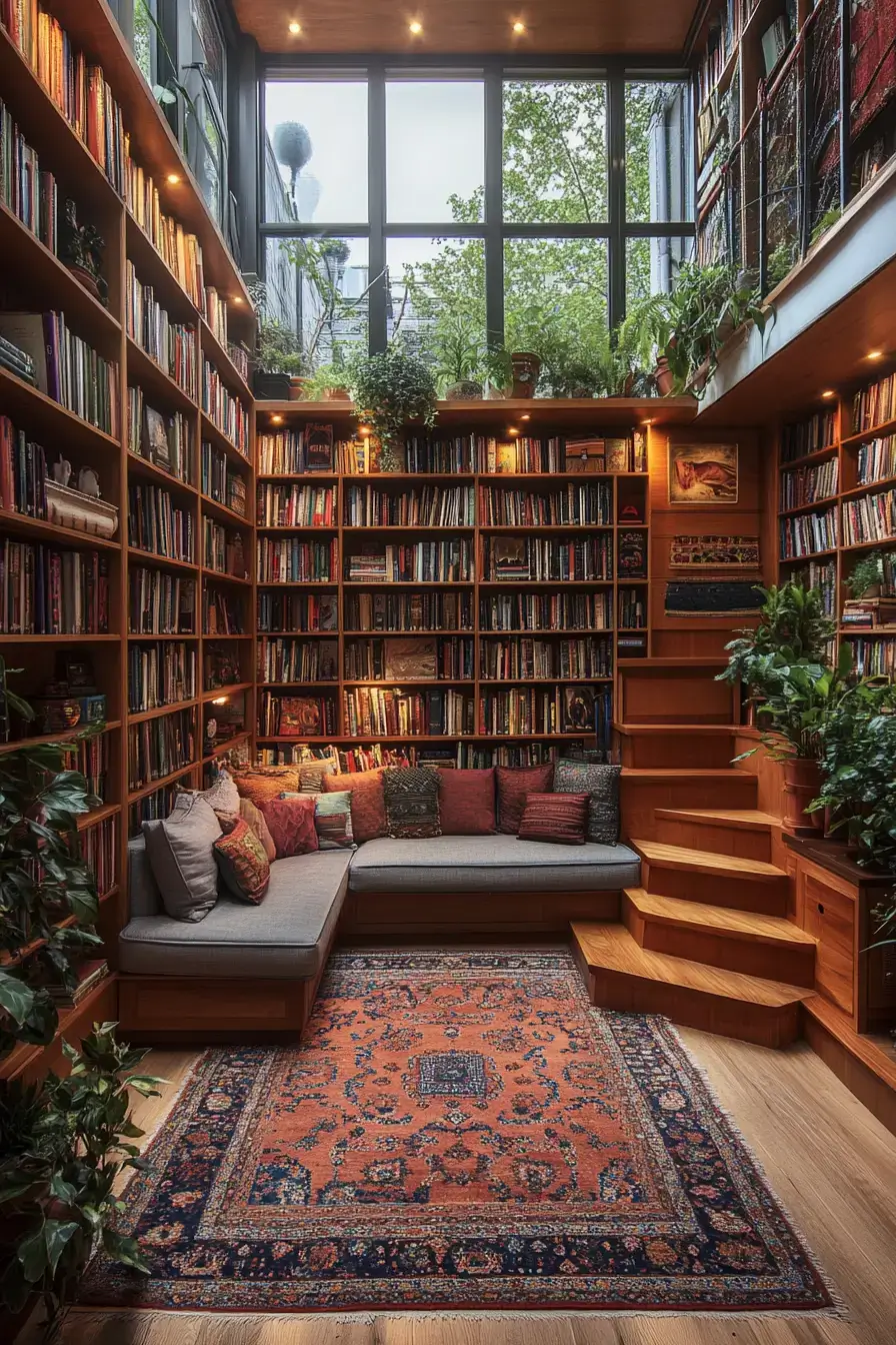 25 Cozy Home Library Corners That Make You Want to Stay Up Reading 22 cozy home library