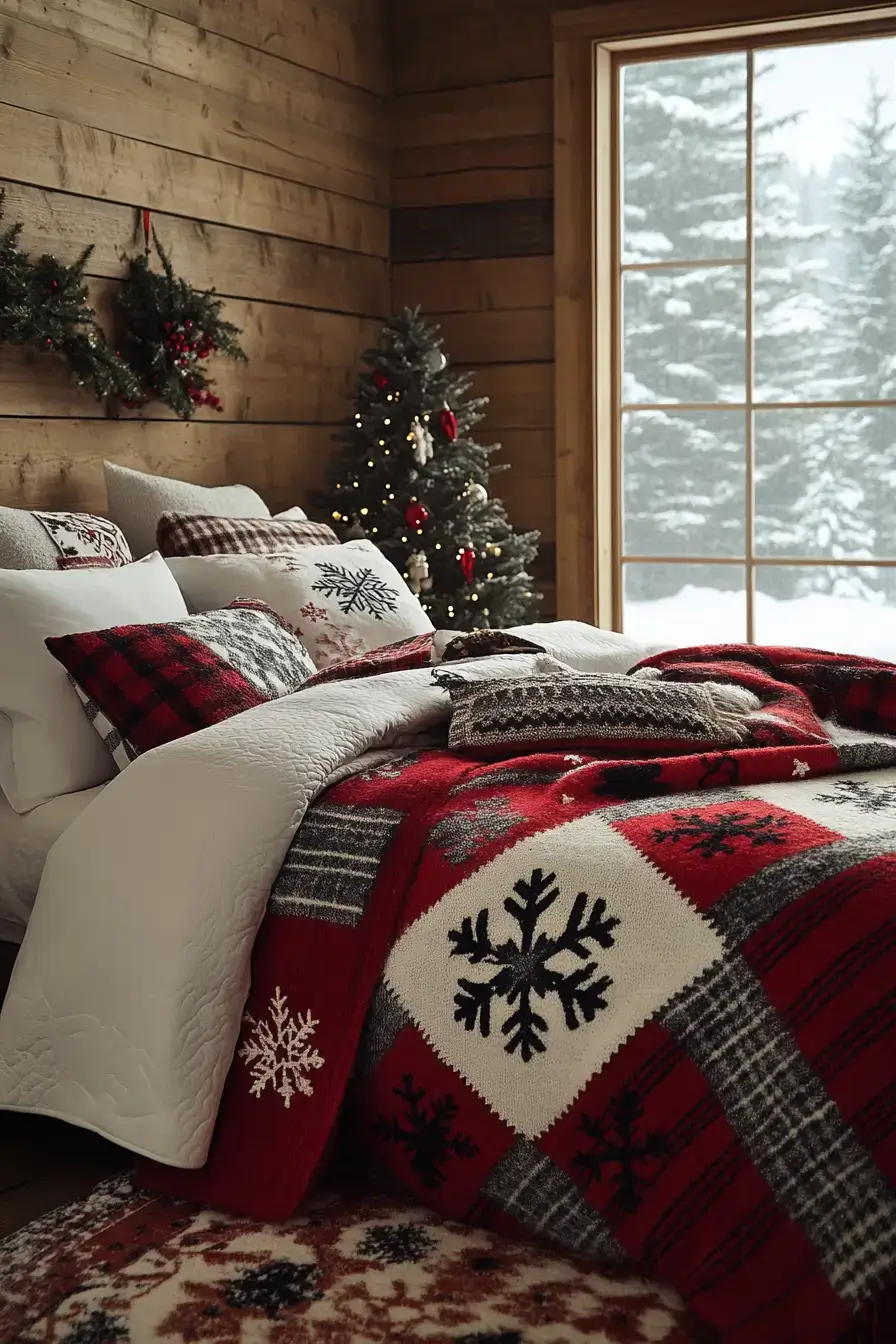 31 Christmas Bedroom Ideas That Feel Warm Without the Glitter Overload 23 christmas bedroom