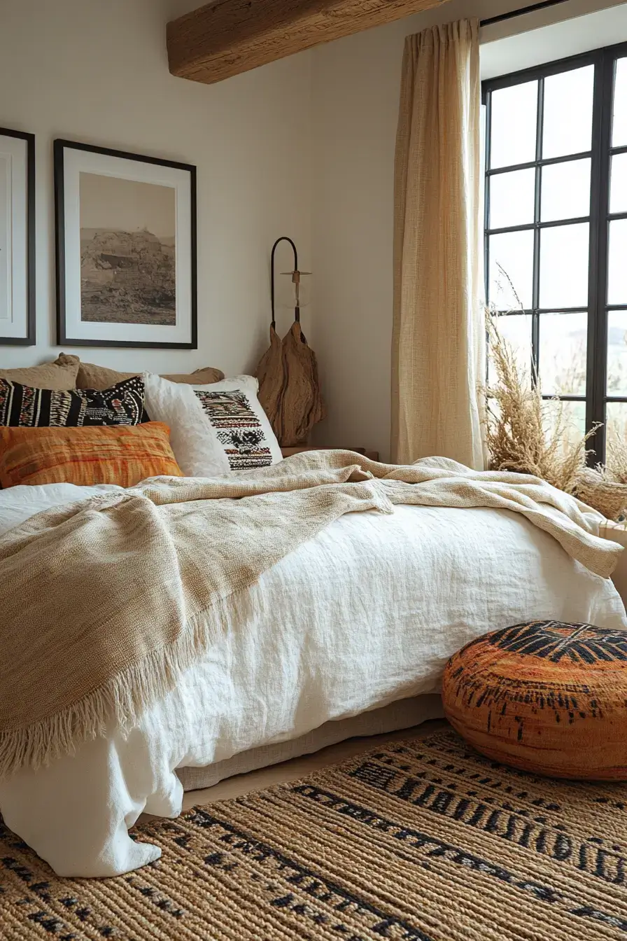 29 Afro Boho Bedroom Ideas That Turn Sleep Spaces Into Sanctuaries 23 afro boho bedroom