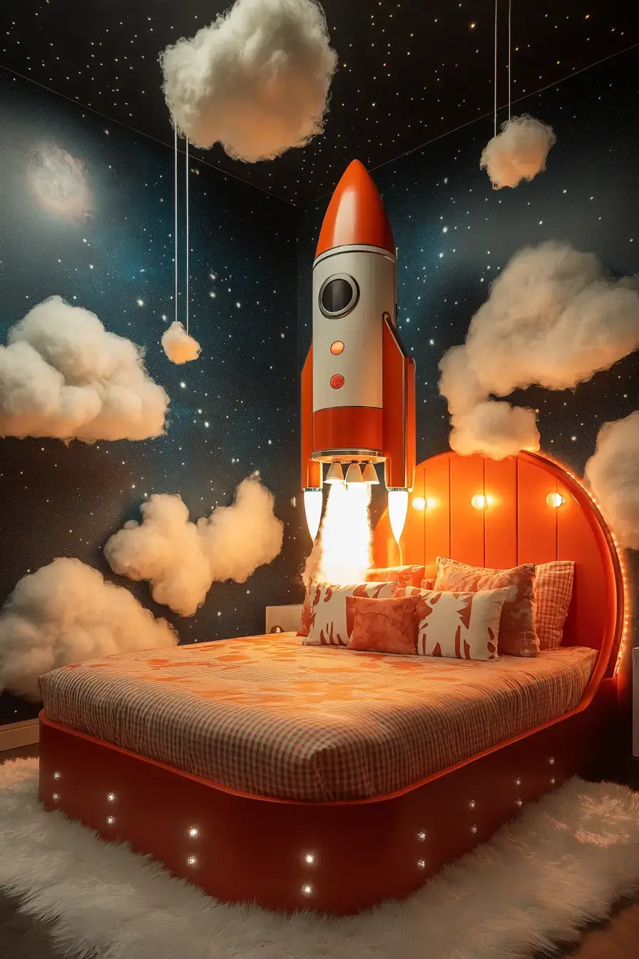 29 Space Themed Bedroom Ideas That Feel Like a Quiet Orbit 23 space themed bedroom