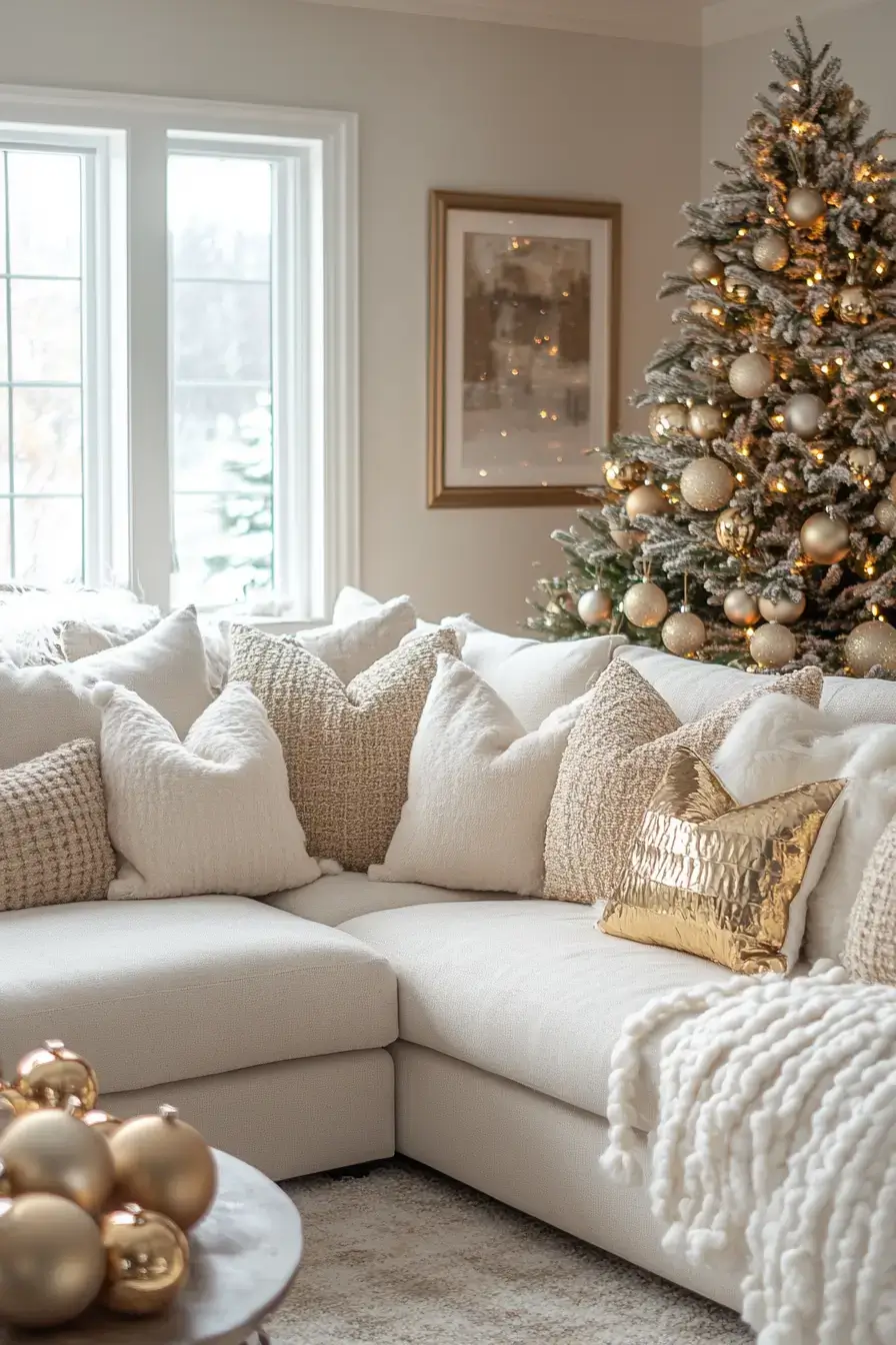 29 Christmas Living Room Setups That Feel Like a Real Holiday Evening 23 christmas living room