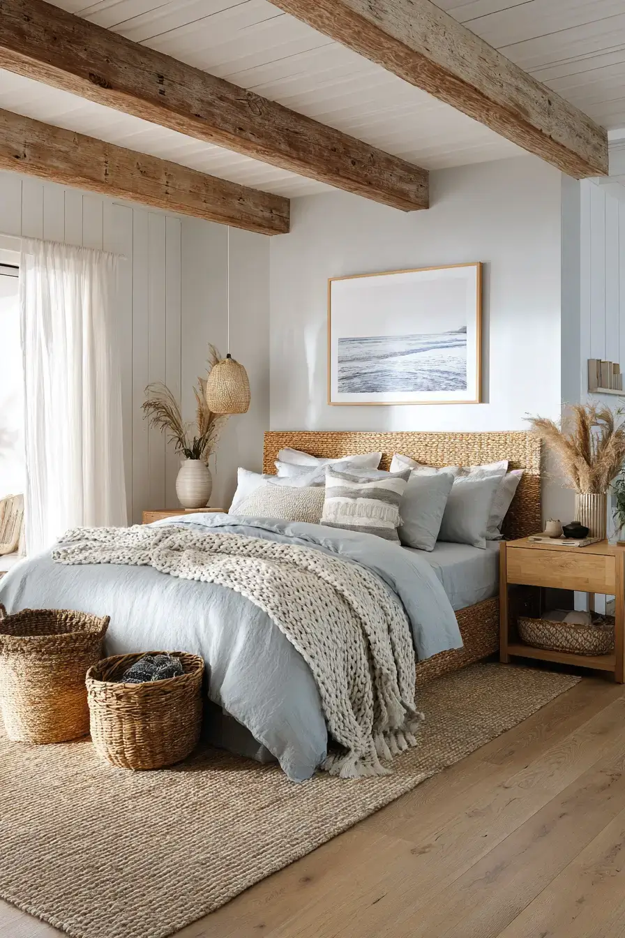 29 Modern Coastal Bedroom Ideas That Sleep Light and Bright 23 modern coastal bedroom