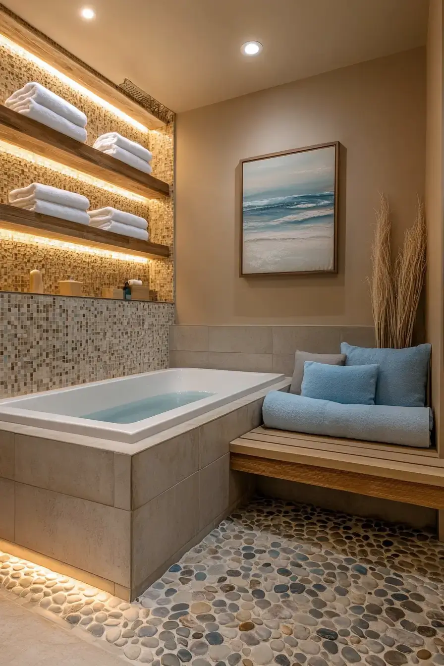 29 Modern Coastal Bathroom Ideas That Feel Spa-Calm 24 modern coastal bathroom