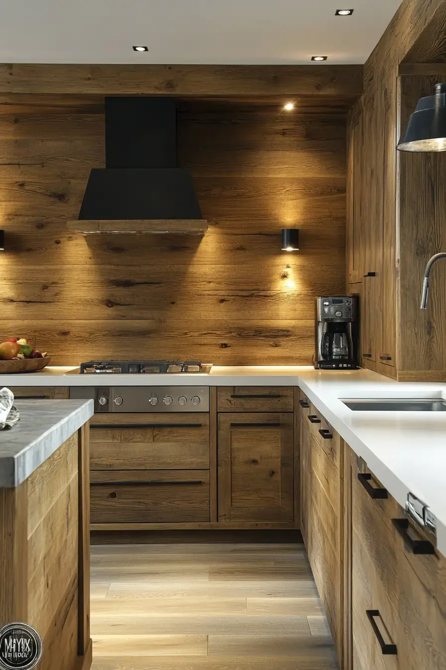 29 Rustic Kitchen Cabinets With the Kind of Grain You Can't Fake 24 rustic kitchen cabinets