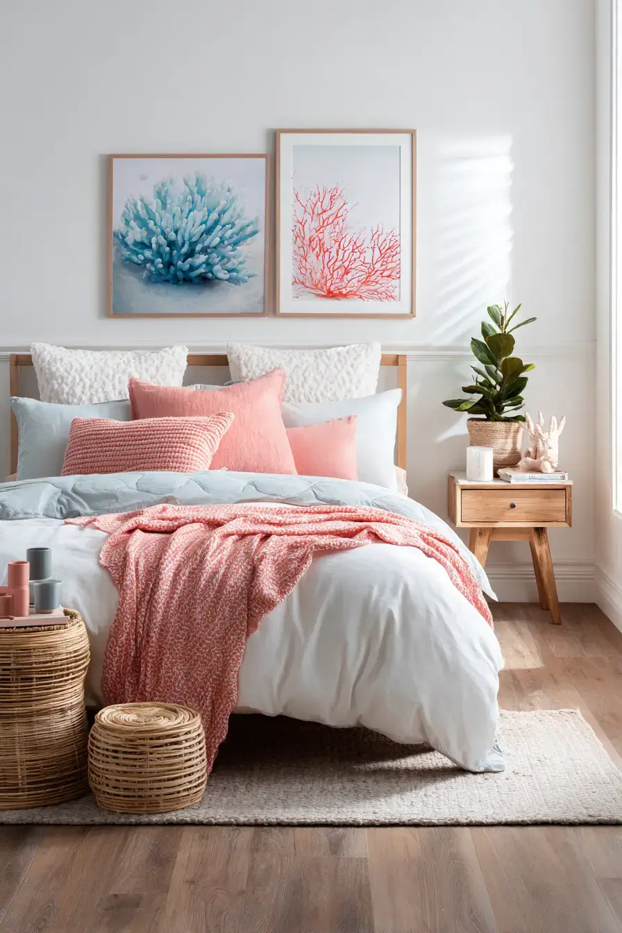 29 Modern Coastal Bedroom Ideas That Sleep Light and Bright 24 modern coastal bedroom