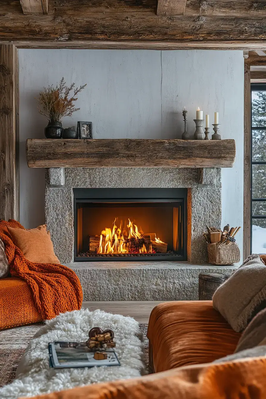 29 Rustic Farmhouse Fireplace Ideas That Pull the Room Together 24 rustic farmhouse fireplace