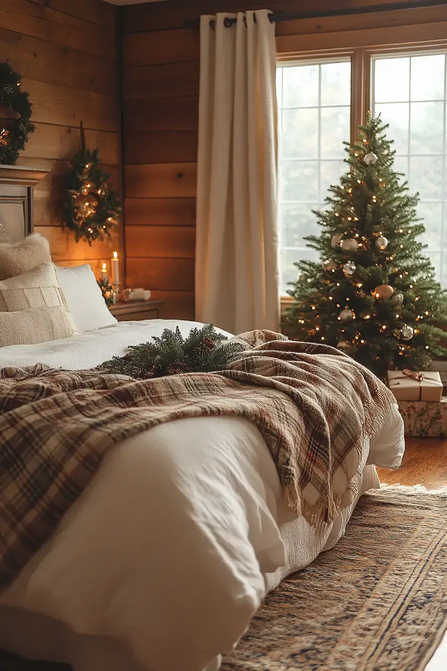 31 Christmas Bedroom Ideas That Feel Warm Without the Glitter Overload 24 christmas bedroom