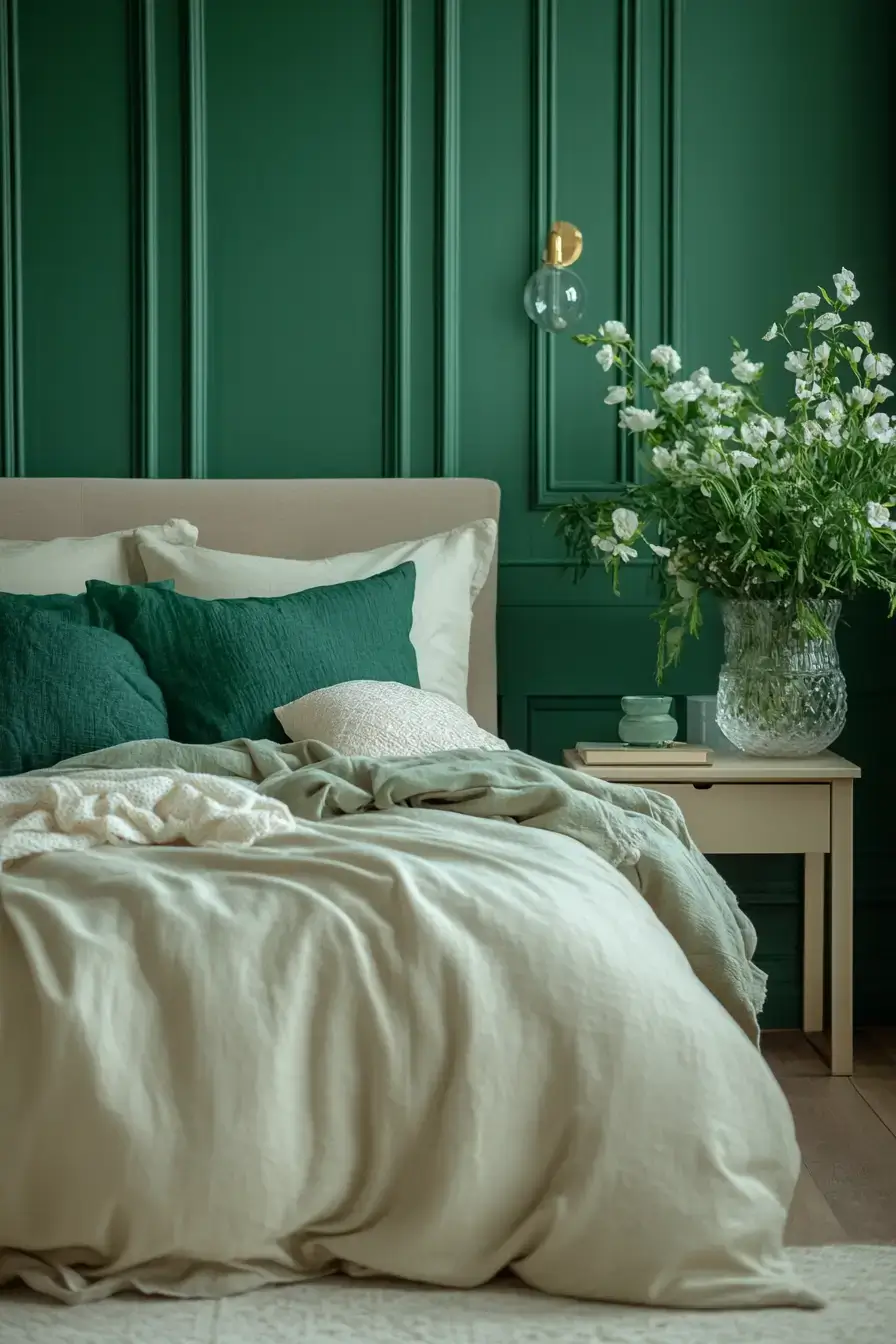 29 Emerald Green Bedroom Ideas for a Room That Wraps Around You 25 emerald green bedroom