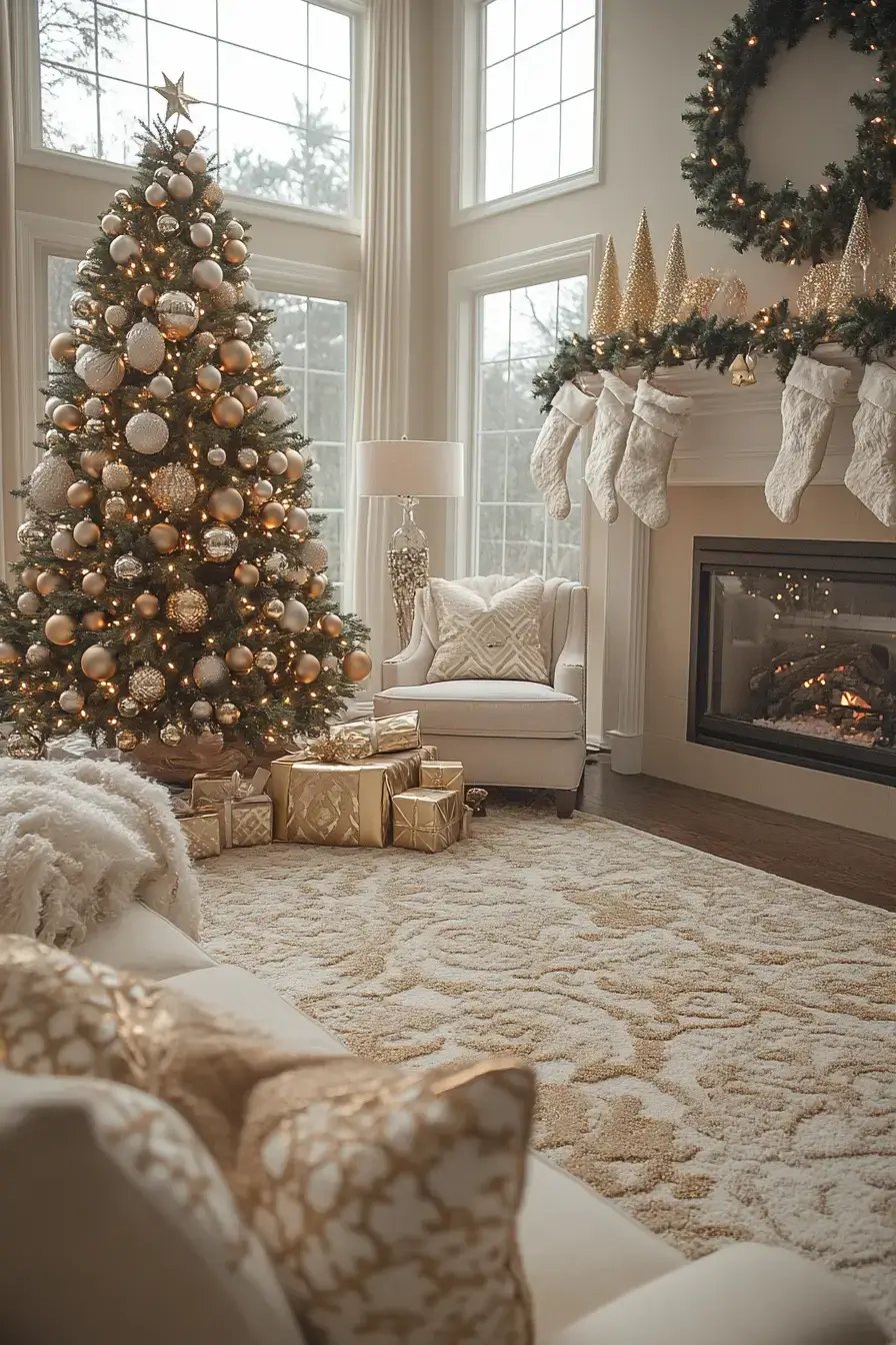 29 Christmas Living Room Setups That Feel Like a Real Holiday Evening 25 christmas living room