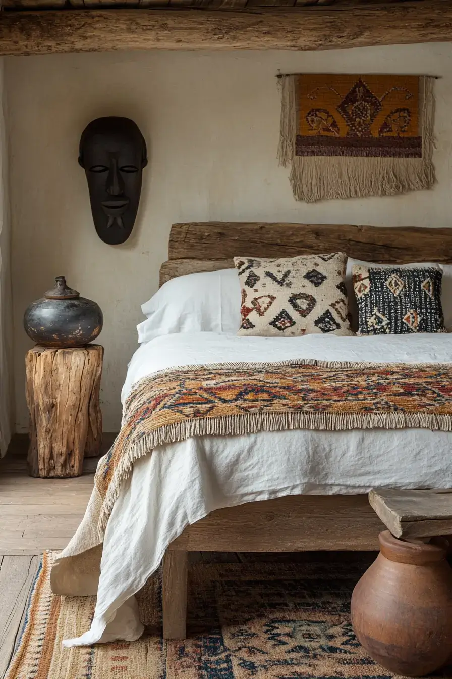 29 Afro Boho Bedroom Ideas That Turn Sleep Spaces Into Sanctuaries 25 afro boho bedroom