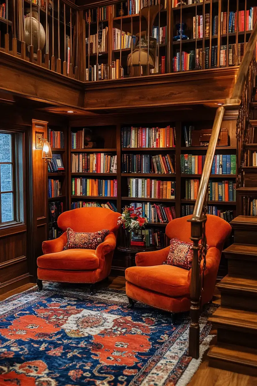 25 Cozy Home Library Corners That Make You Want to Stay Up Reading 25 cozy home library